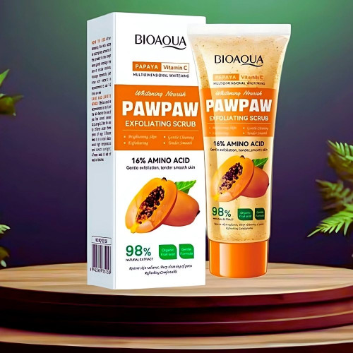BIOAQUA Papaya Vitamin C Pawpaw Exfoliating Scrub- 100gm_img_0