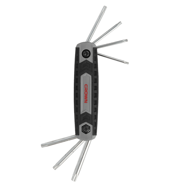 CROWN Professional 8pcs Foldable torx key set, CR-V, 8pcs; CPHOF-TMAX08