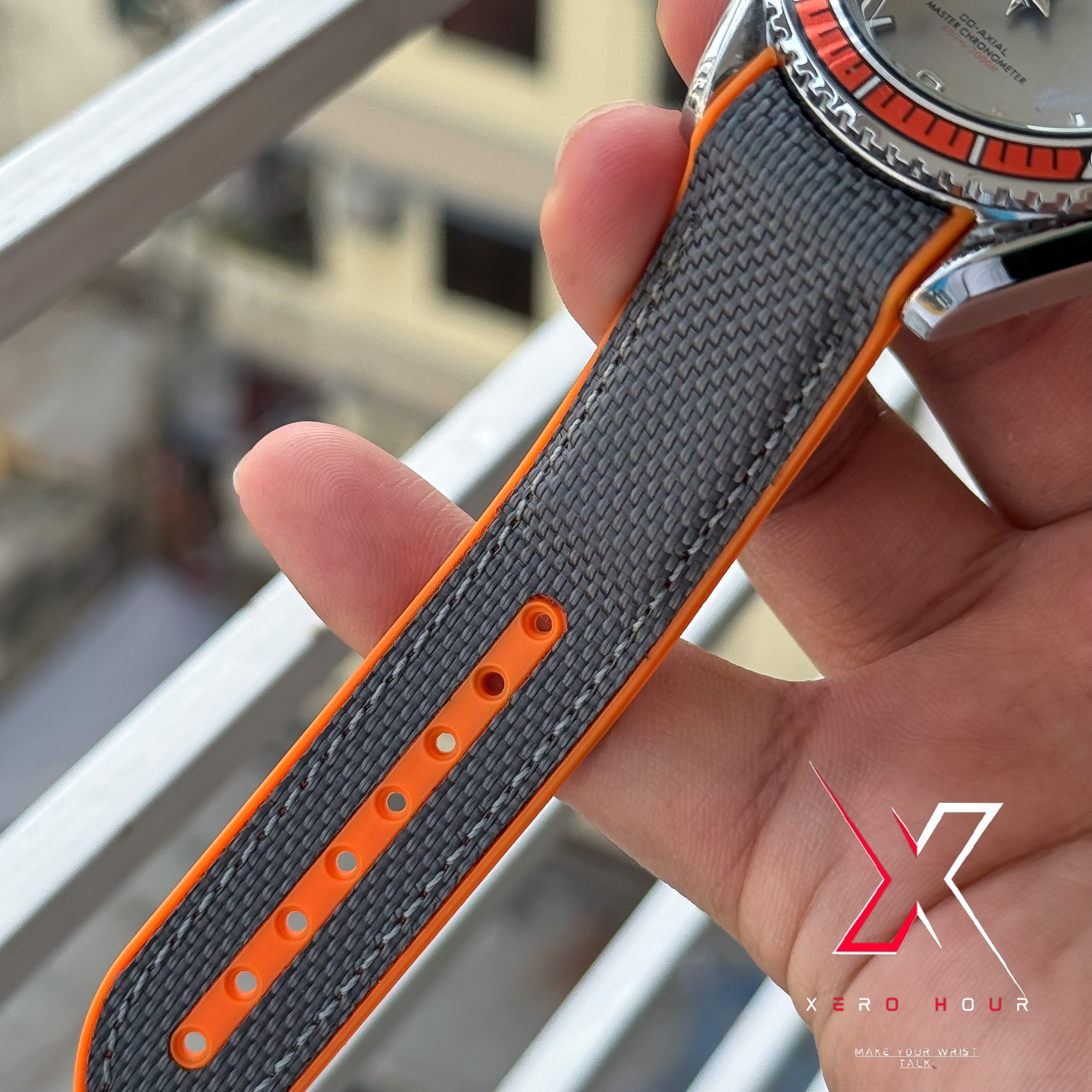 Omega Seamaster | Date just edition | Nylon strap | Grey Strap_img_2