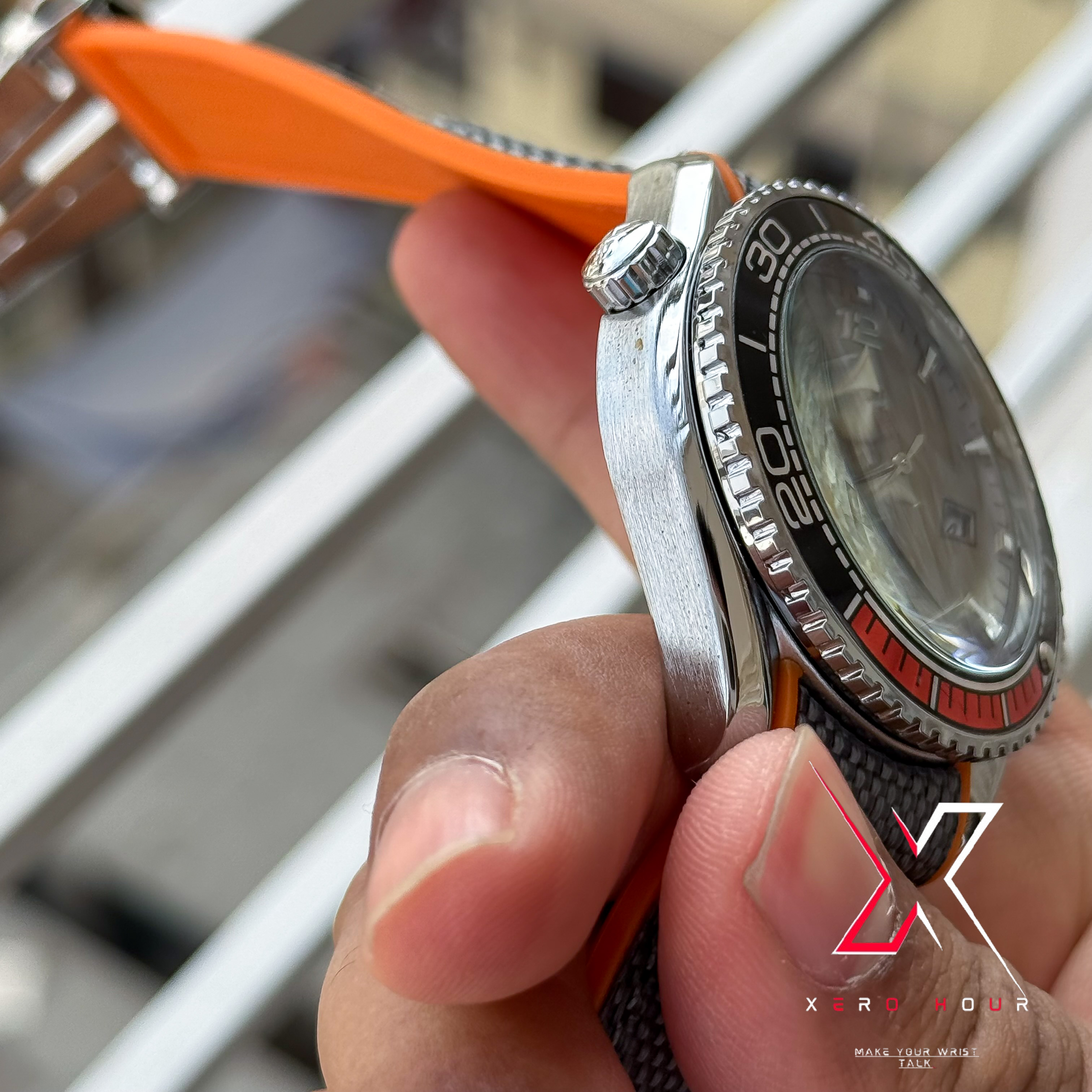 Omega Seamaster | Date just edition | Nylon strap | Grey Strap_img_5