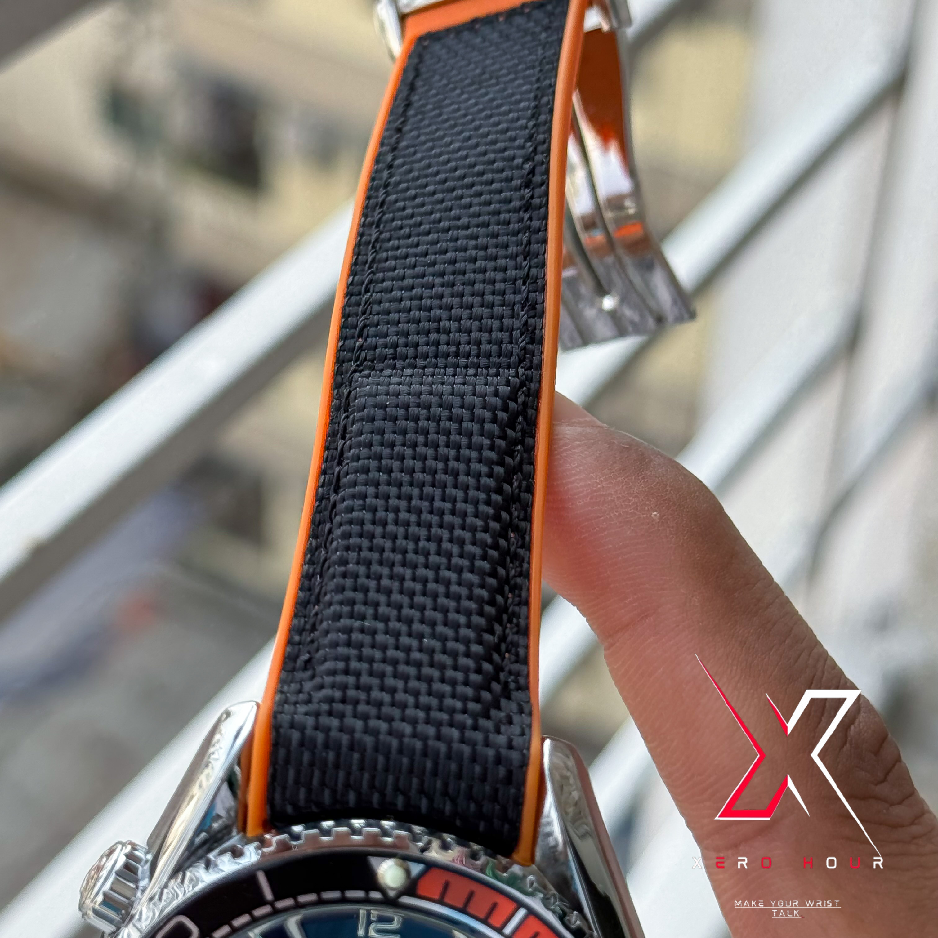 Omega Seamaster | Date just edition | Nylon strap | black Strap | Black Dial_img_3