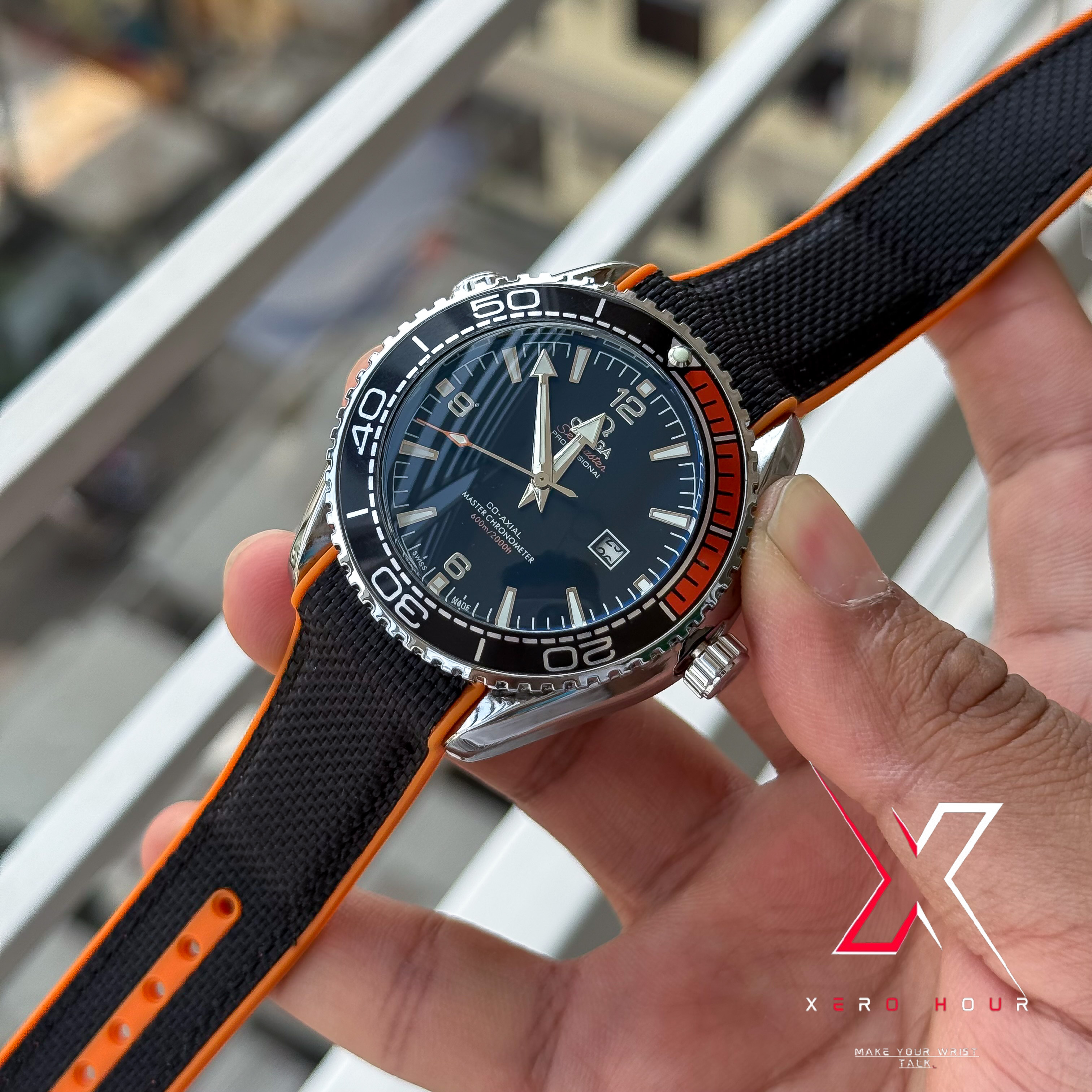 Omega Seamaster | Date just edition | Nylon strap | black Strap | Black Dial_img_4