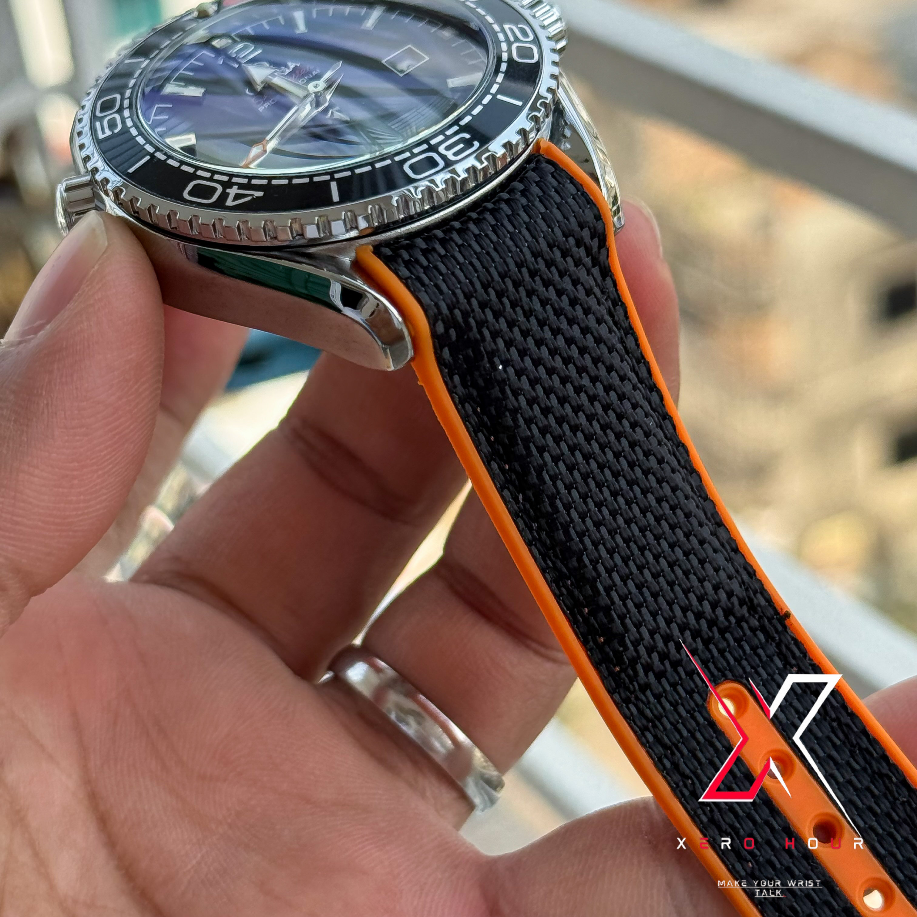 Omega Seamaster | Date just edition | Nylon strap | black Strap | Black Dial_img_5