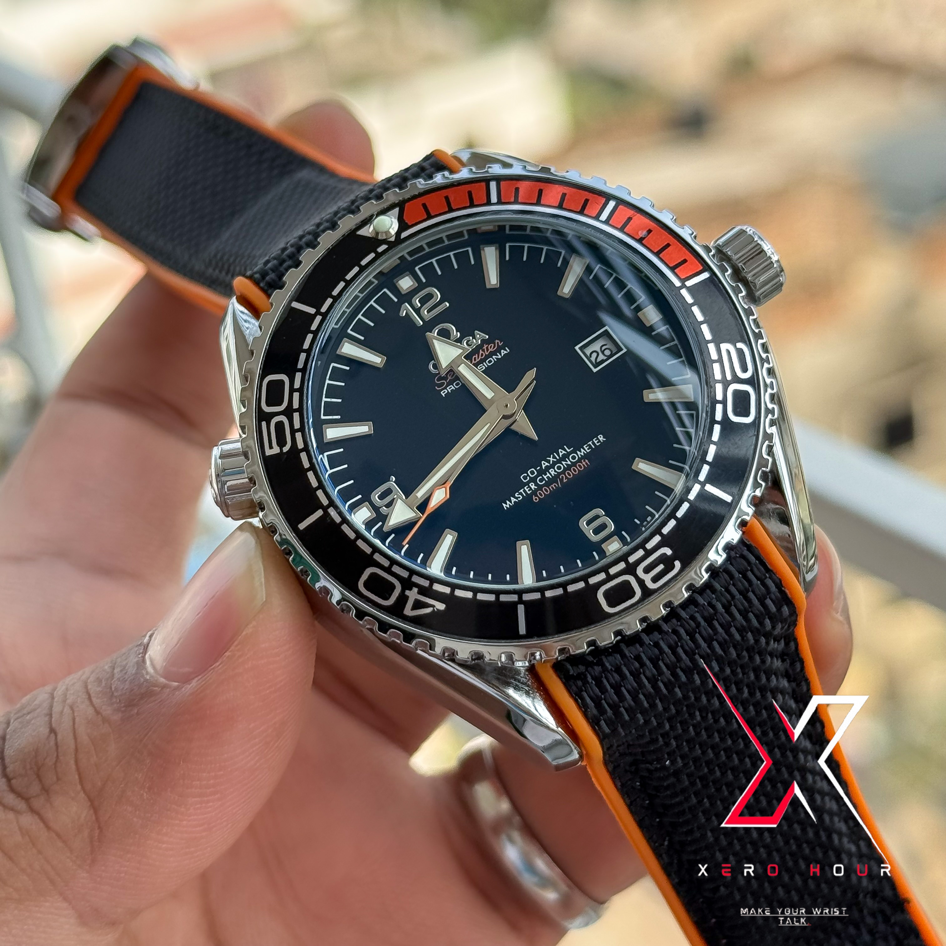 Omega Seamaster | Date just edition | Nylon strap | black Strap | Black Dial_img_6