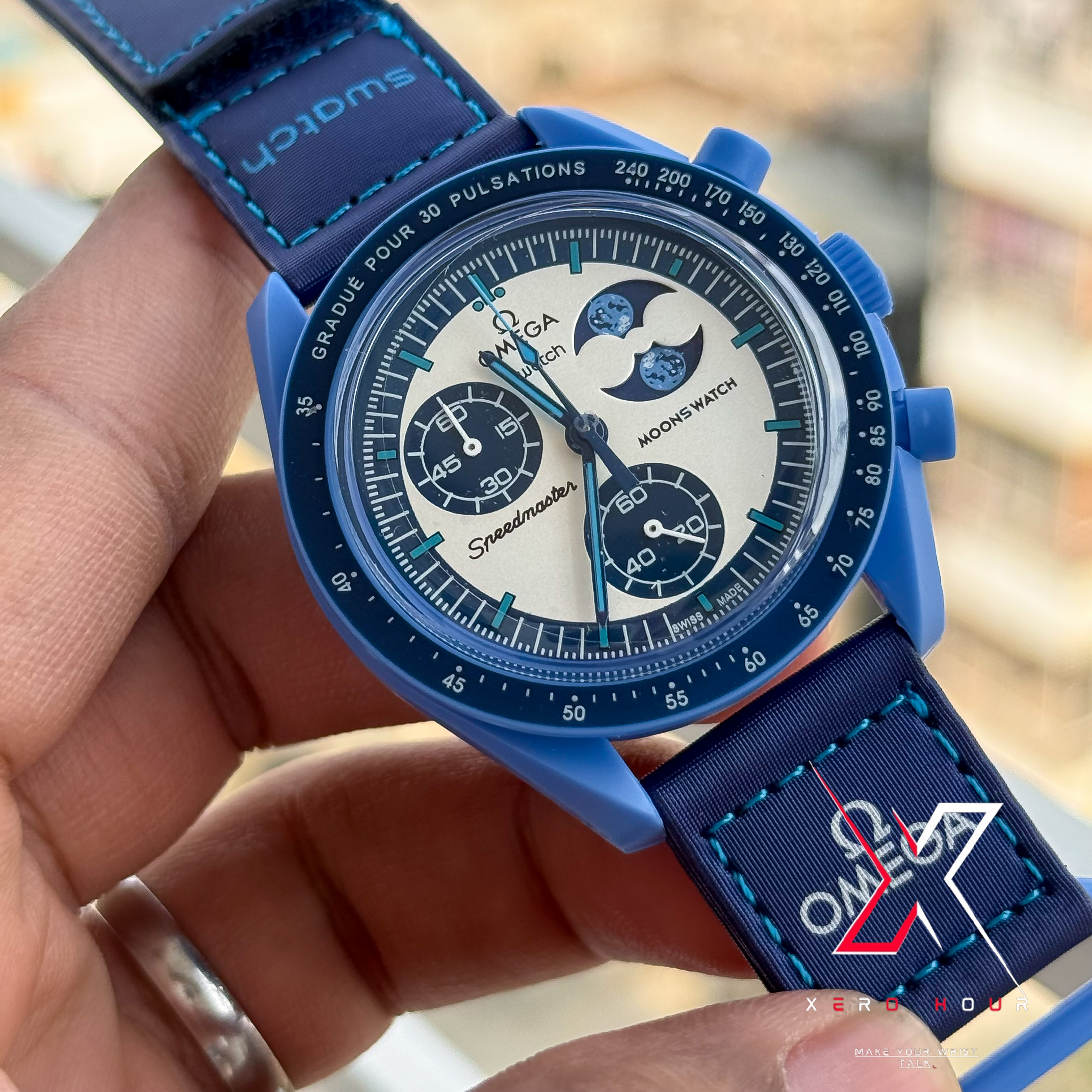 Omega MoonsWatch | MoonPhase | Mission To Moon Blue  | AA grade_img_7