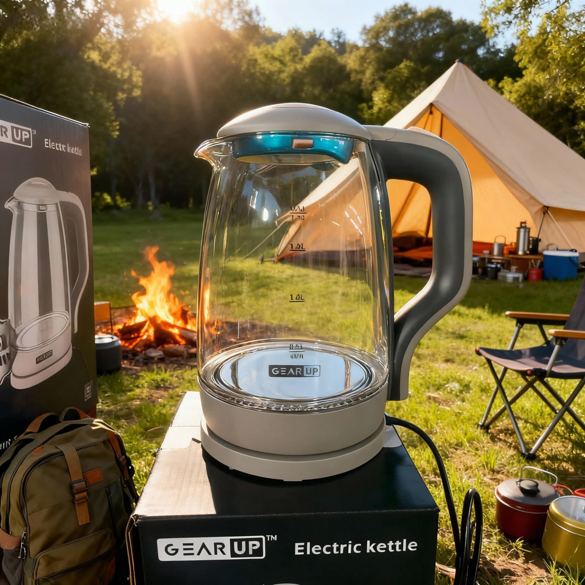 GearUP Electric Glass Kettle 1.8L (1500W)