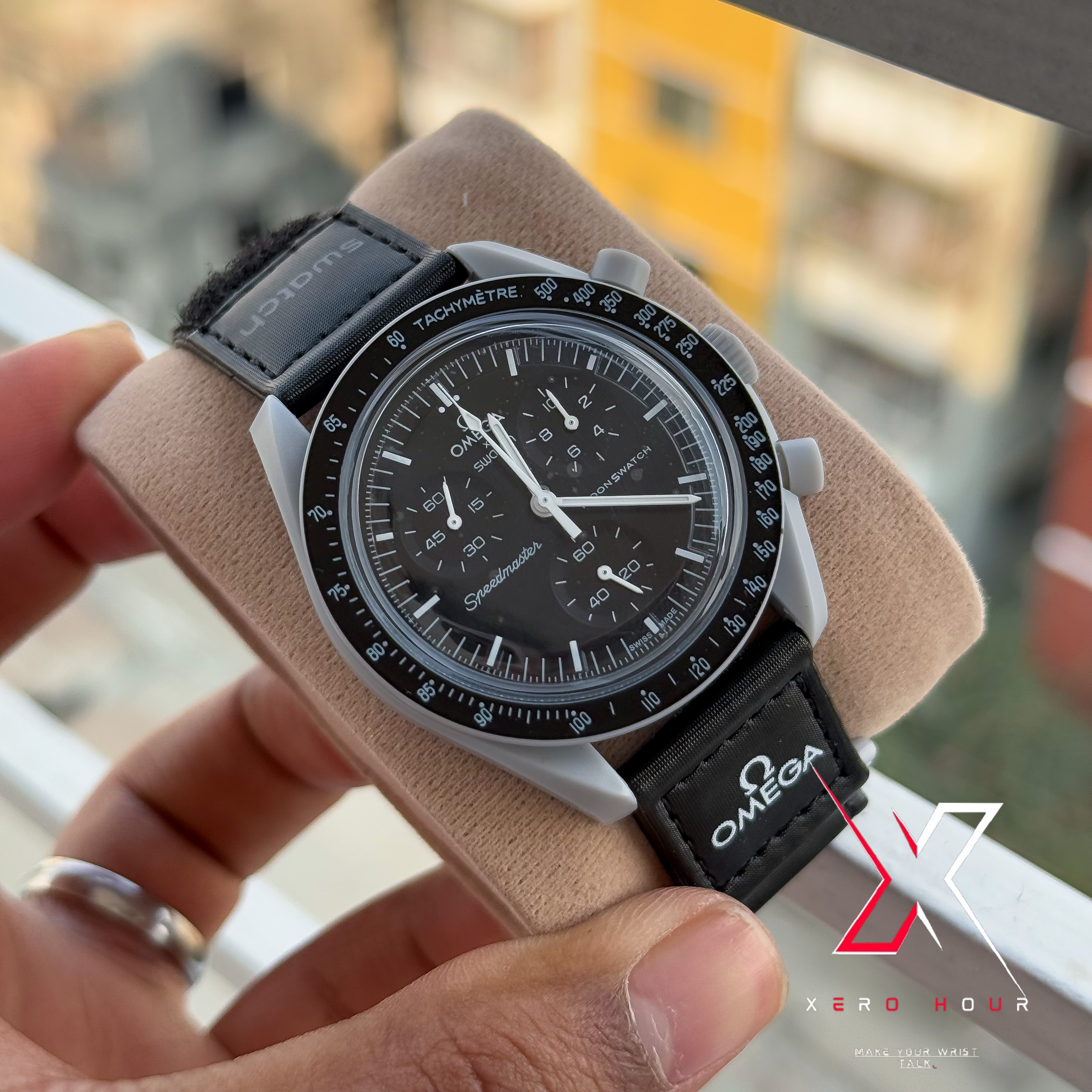 Omega Moons watch | Chronograph | Mission to the mood | Black grey body