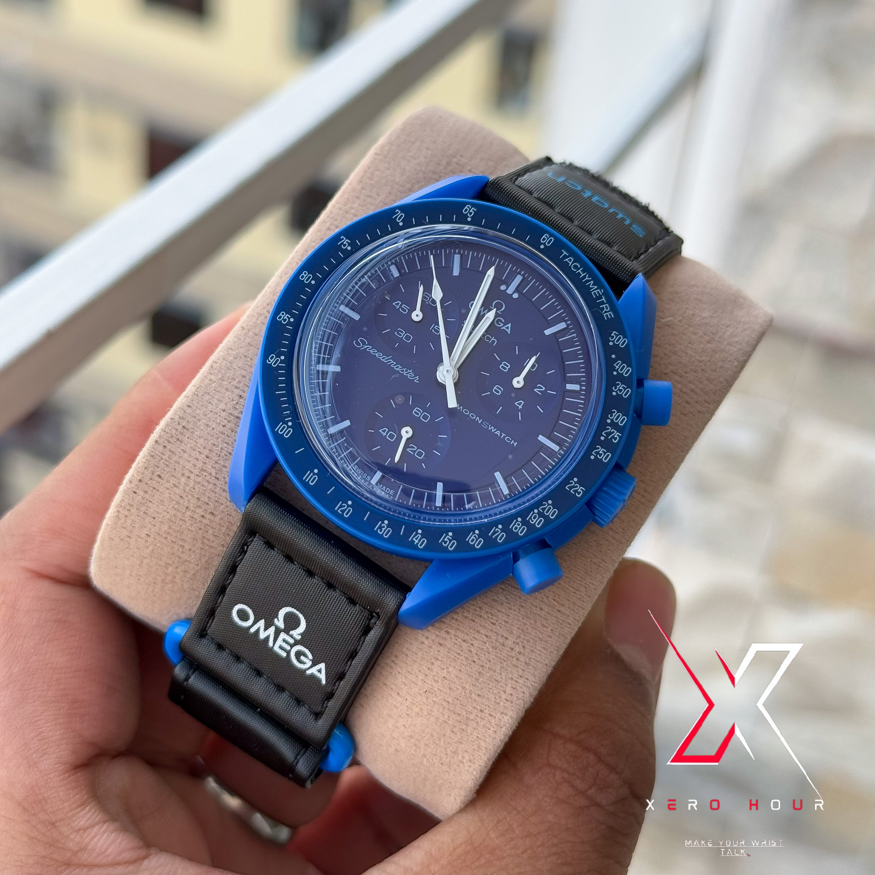Omega MoonsWatch | Chronograph | Mission to the Neptune | Blue black