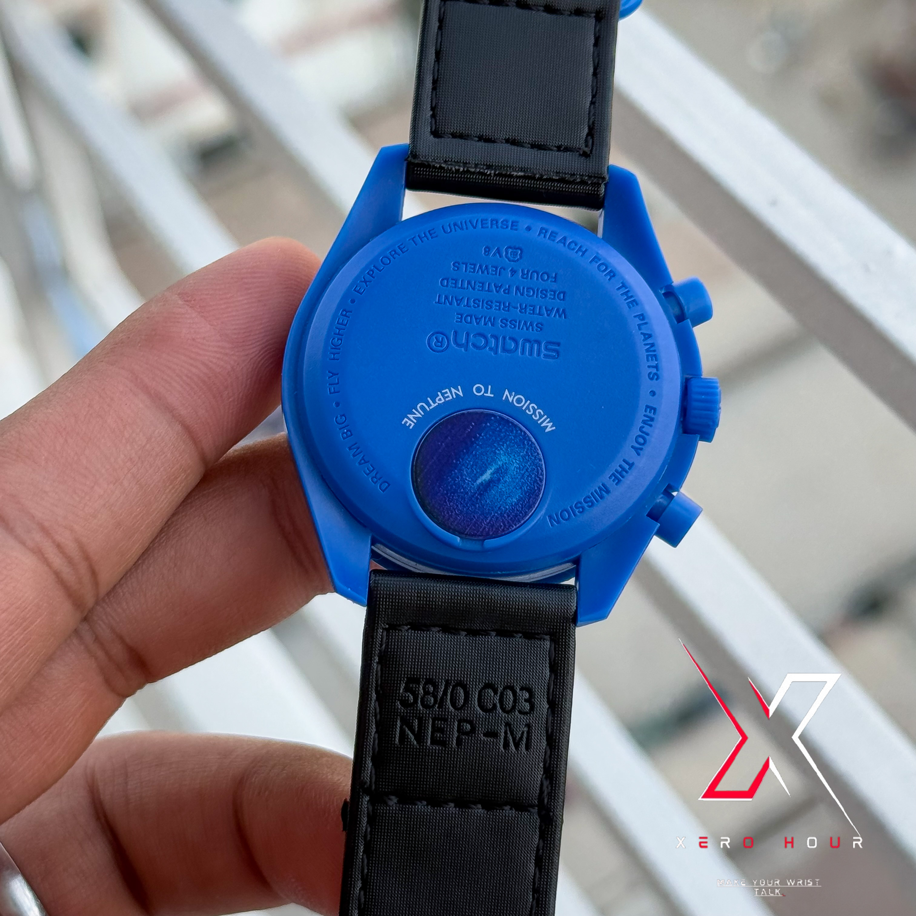 Omega MoonsWatch | Chronograph | Mission to the Neptune | Blue black_img_1