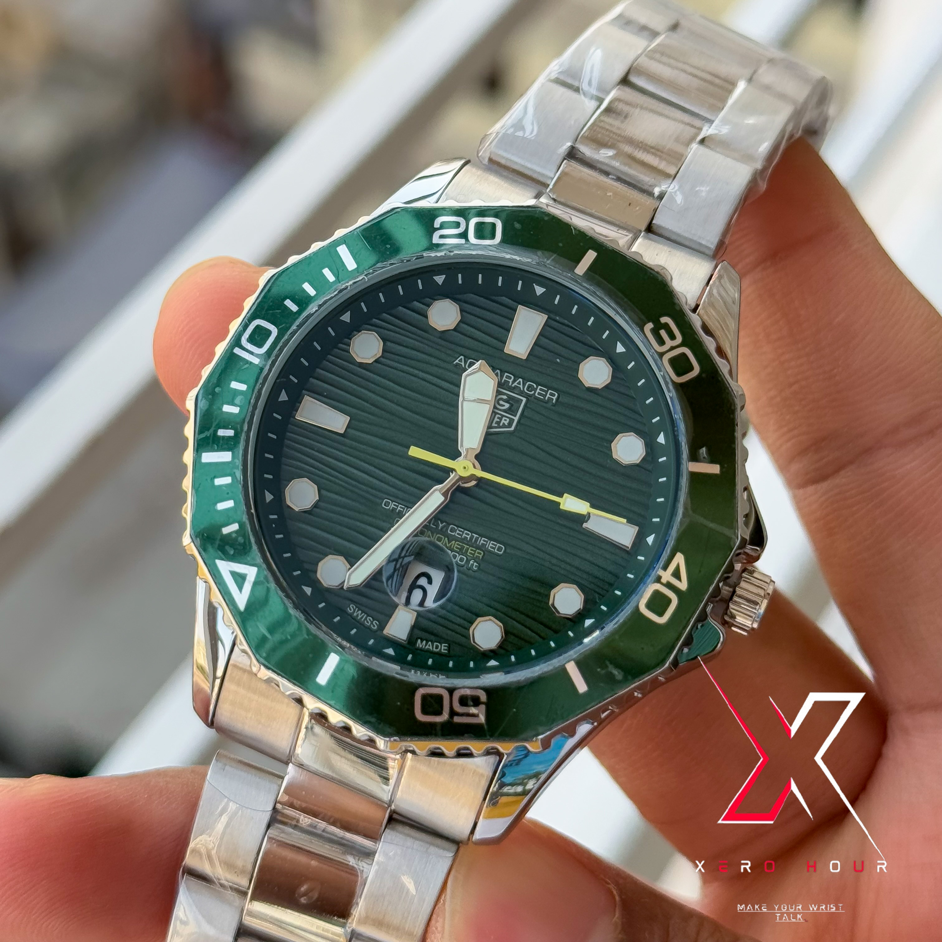 Tag Heuer | Aquaracer | Date Just | Green Wave dial |AA Grade