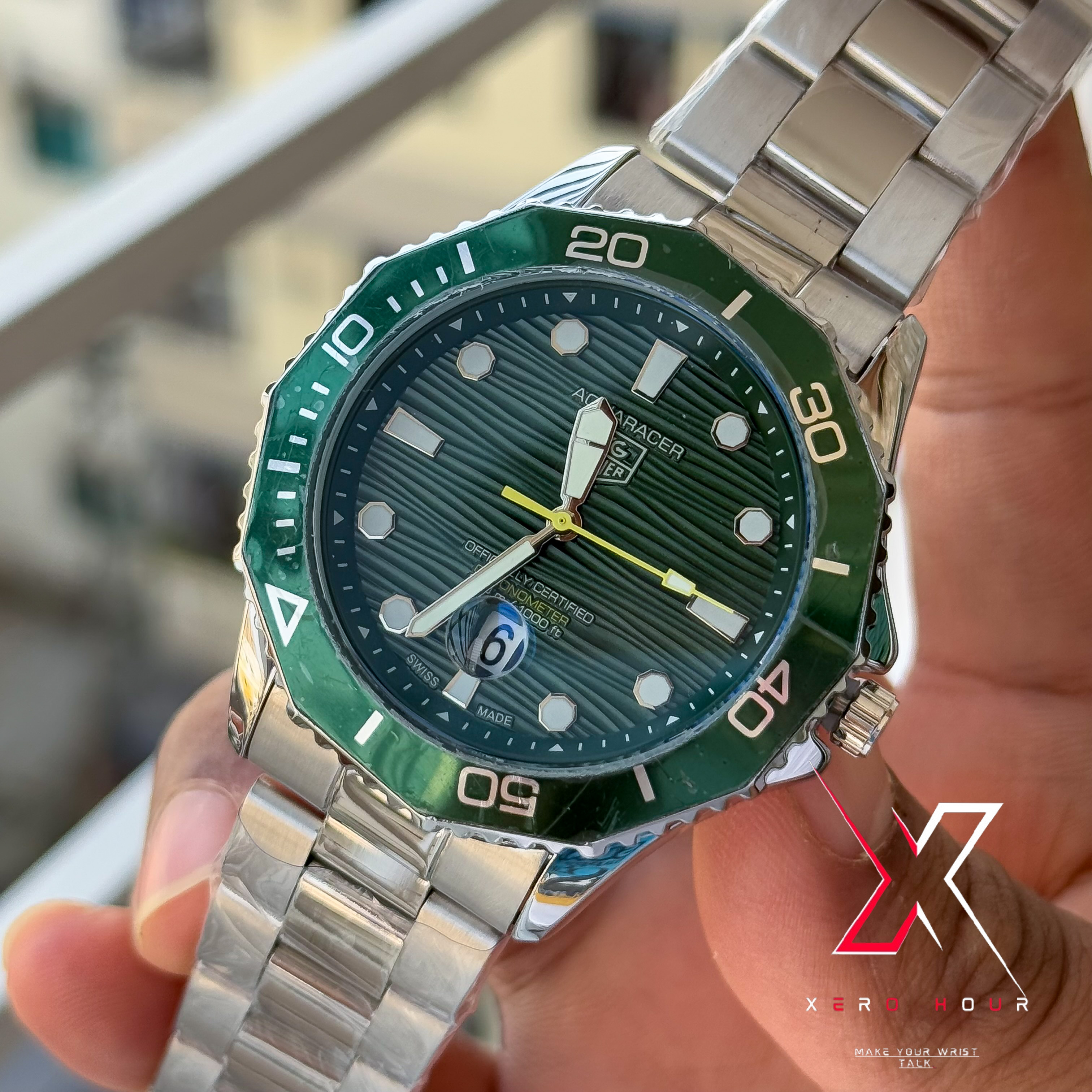 Tag Heuer | Aquaracer | Date Just | Green Wave dial |AA Grade_img_4