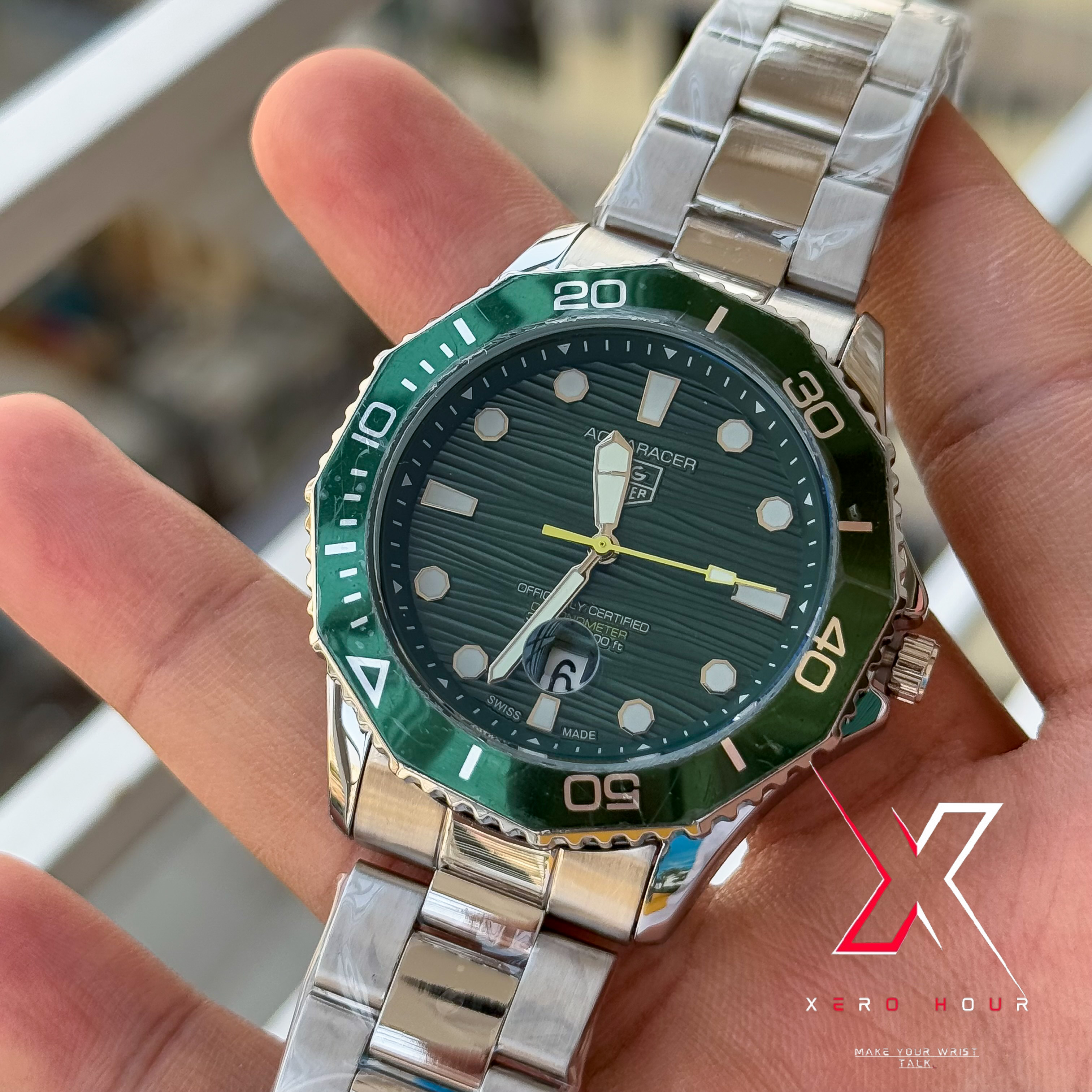 Tag Heuer | Aquaracer | Date Just | Green Wave dial |AA Grade_img_7
