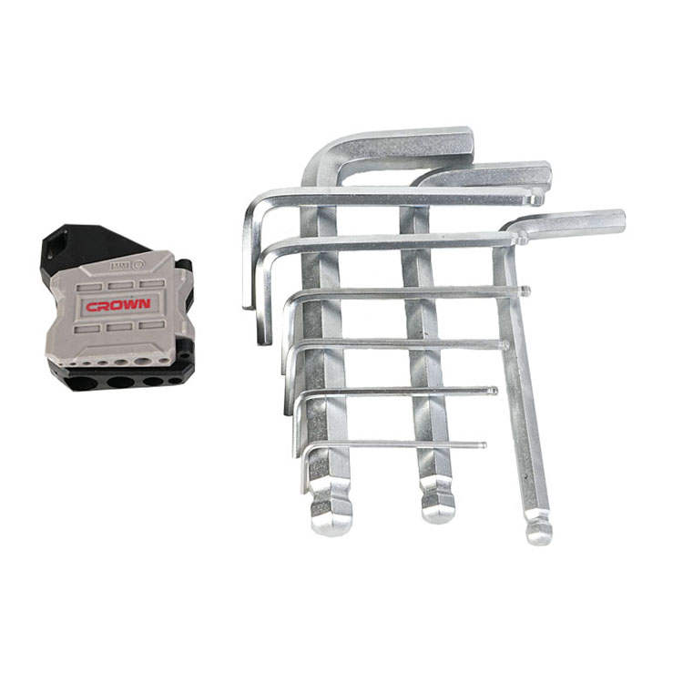 CROWN Professional 9pcs Hex key set ball head ( Short | Long | Extra Long ), Ball head, CR-V, Ball head; CPHOK-BMAX09_img_2