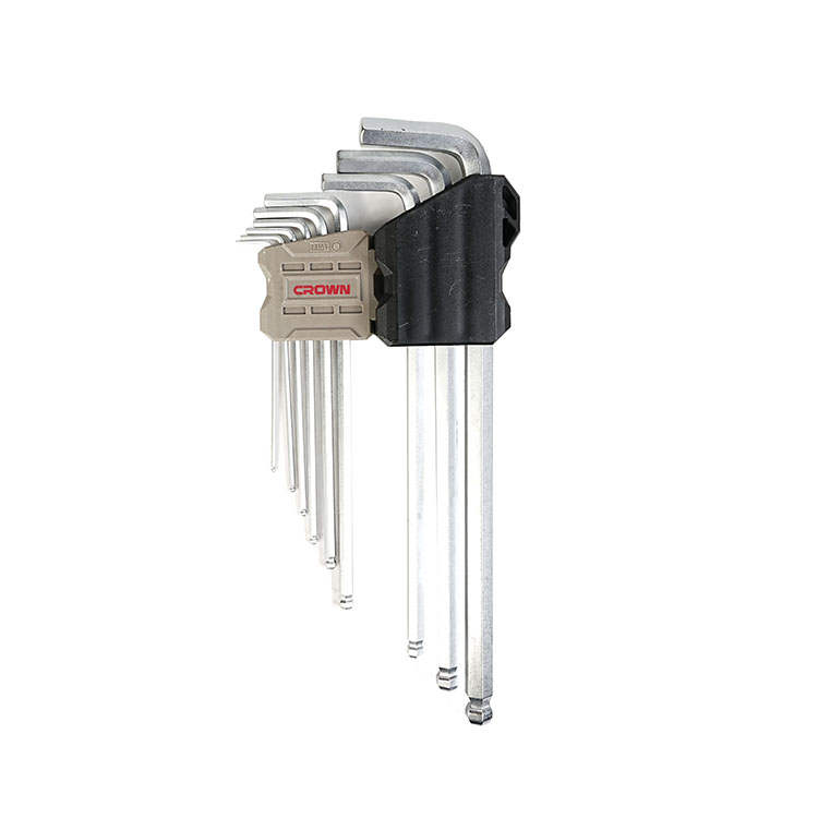 CROWN Professional 9pcs Hex key set ball head ( Short | Long | Extra Long ), Ball head, CR-V, Ball head; CPHOK-BMAX09_img_9