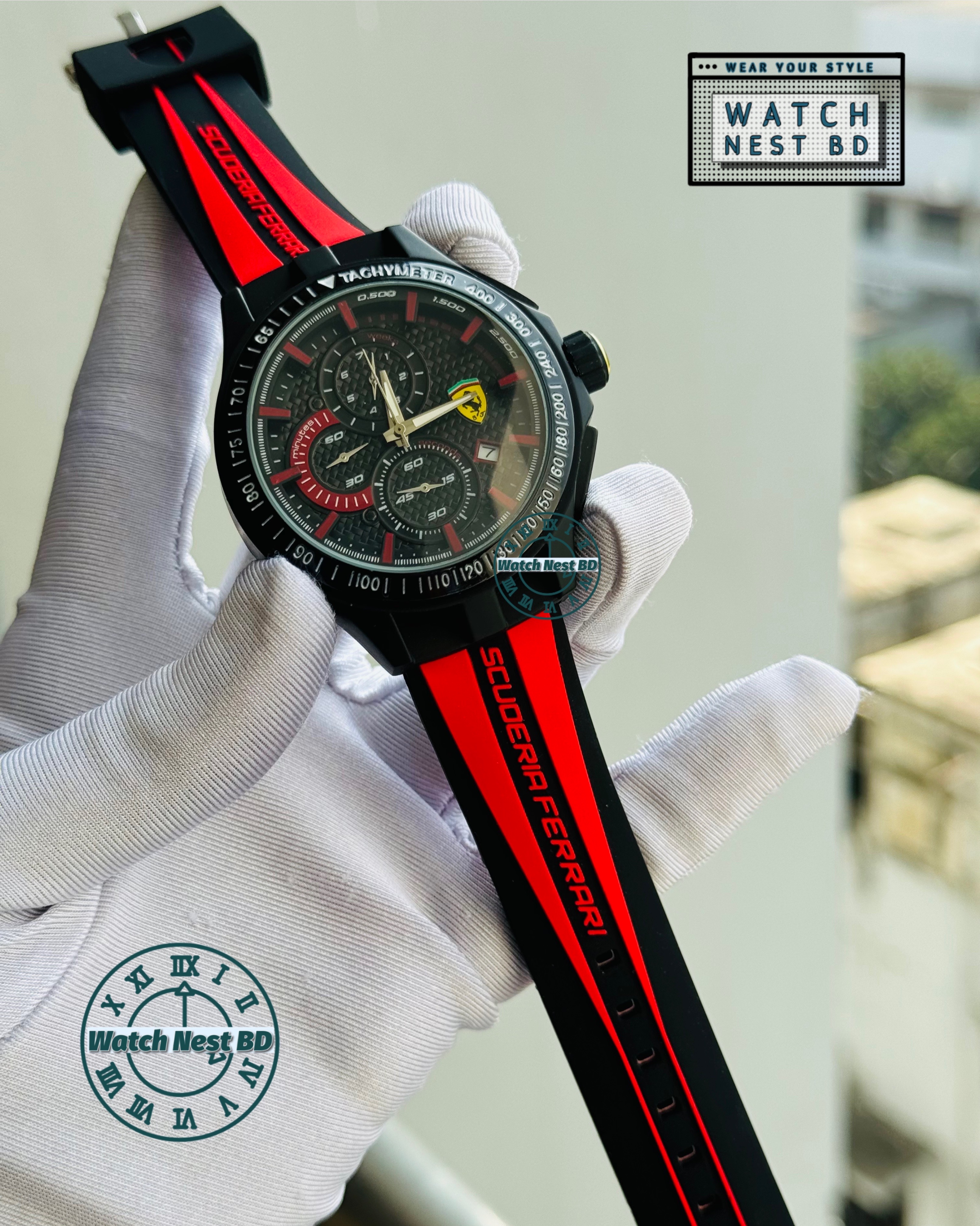 Ferrari Red Chronograph Watch (AA Grade!)