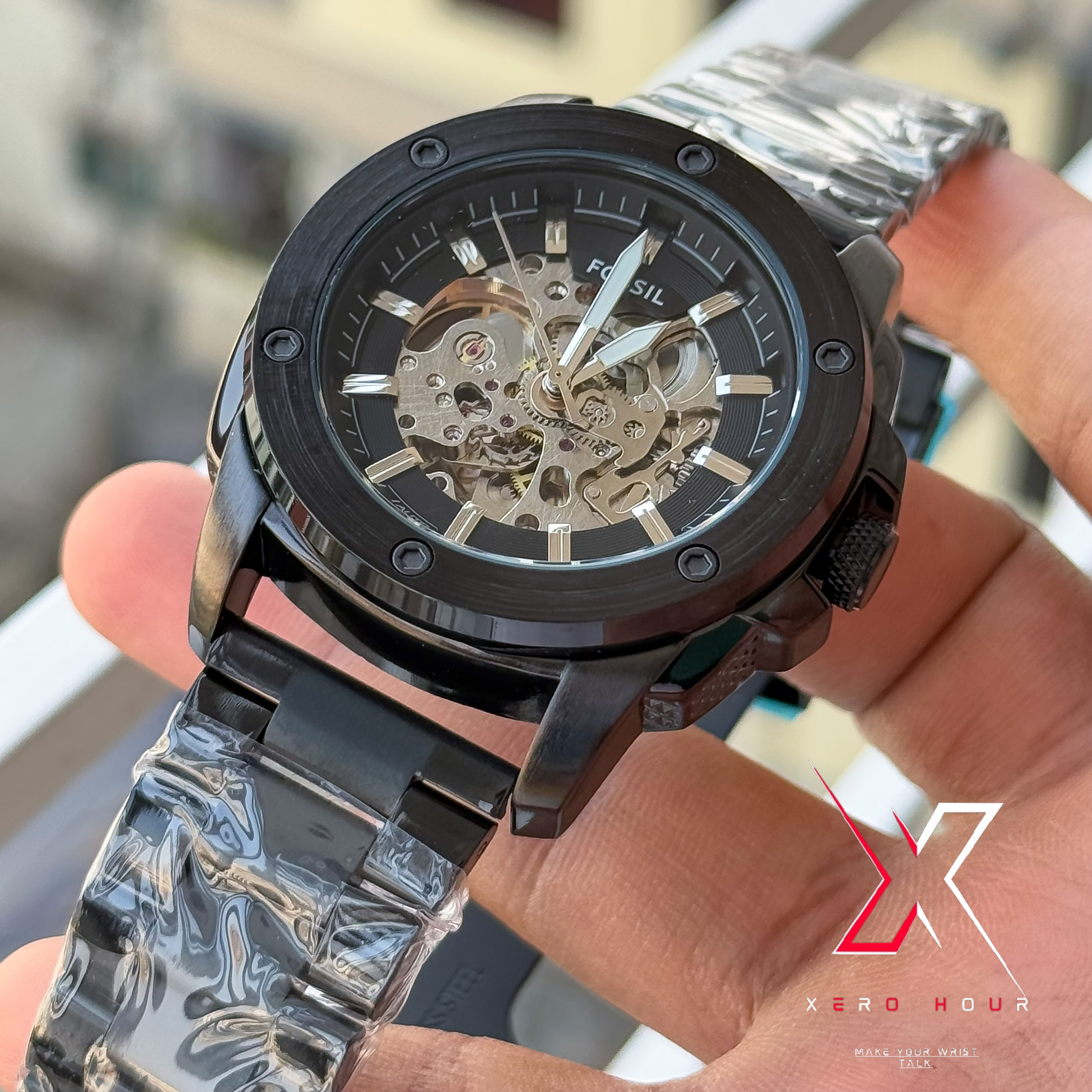 Fossil Big Bang ( Black ) | Automatic | Full SS body Skeleton Dial | AA Grade