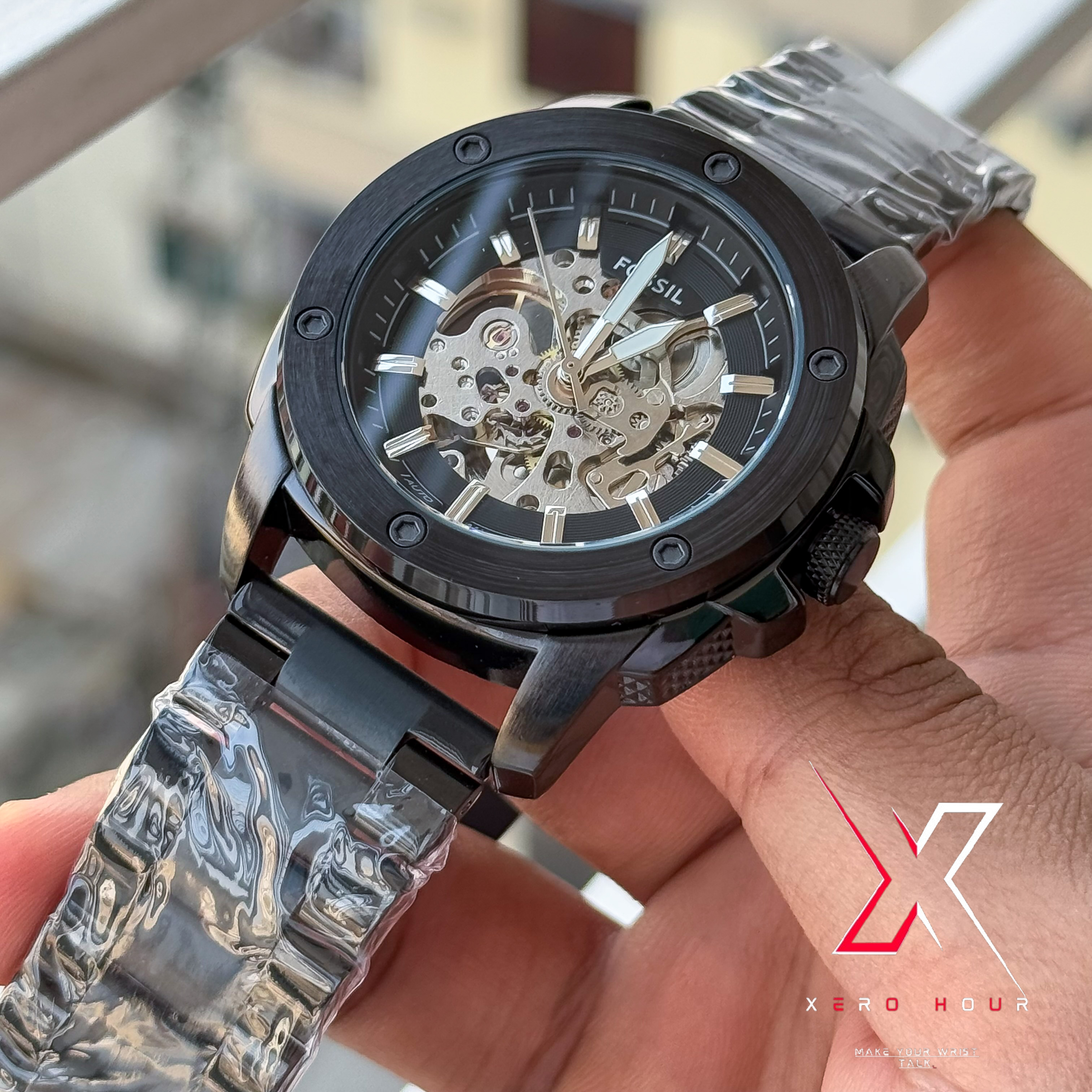 Fossil Big Bang ( Black ) | Automatic | Full SS body Skeleton Dial | AA Grade_img_1