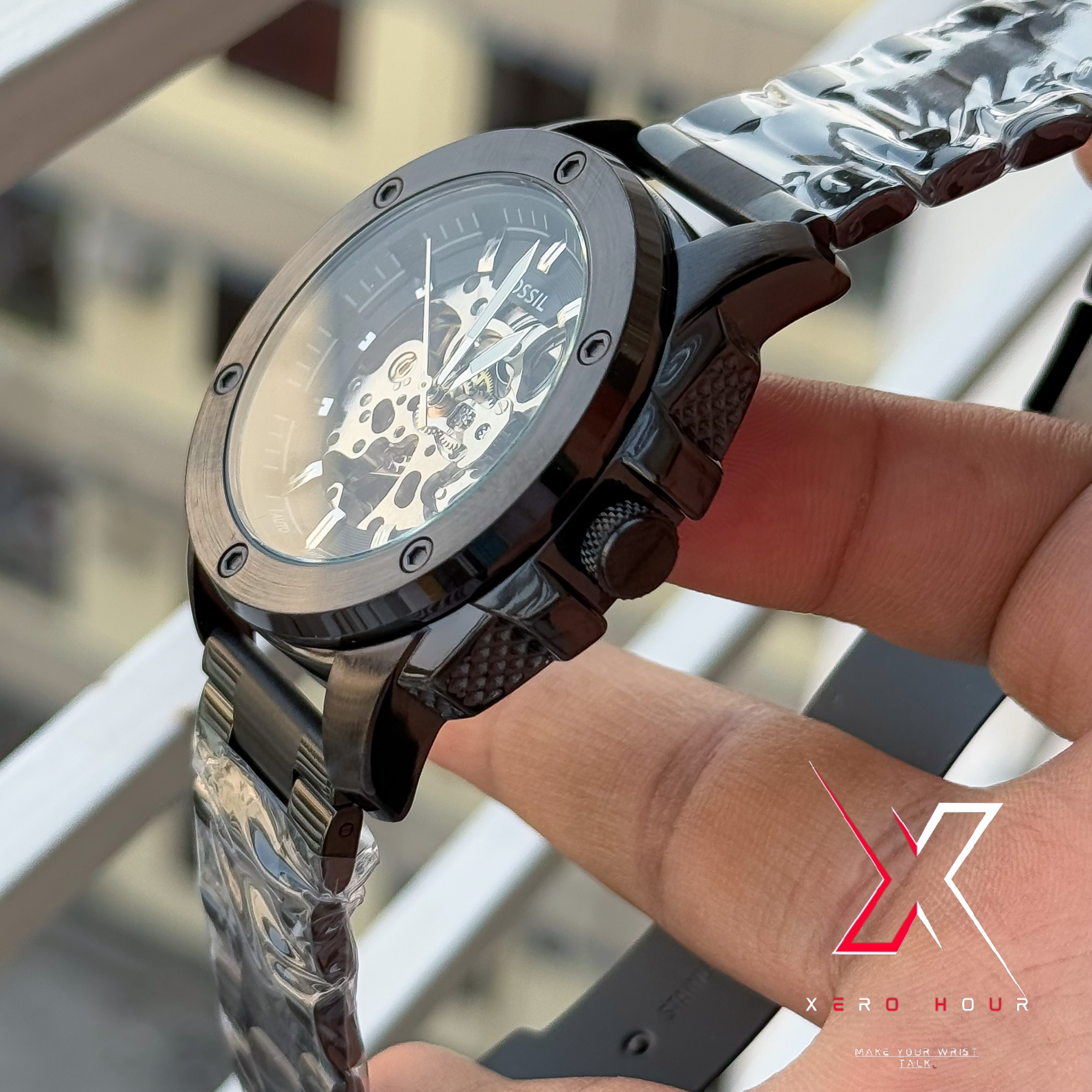 Fossil Big Bang ( Black ) | Automatic | Full SS body Skeleton Dial | AA Grade_img_2