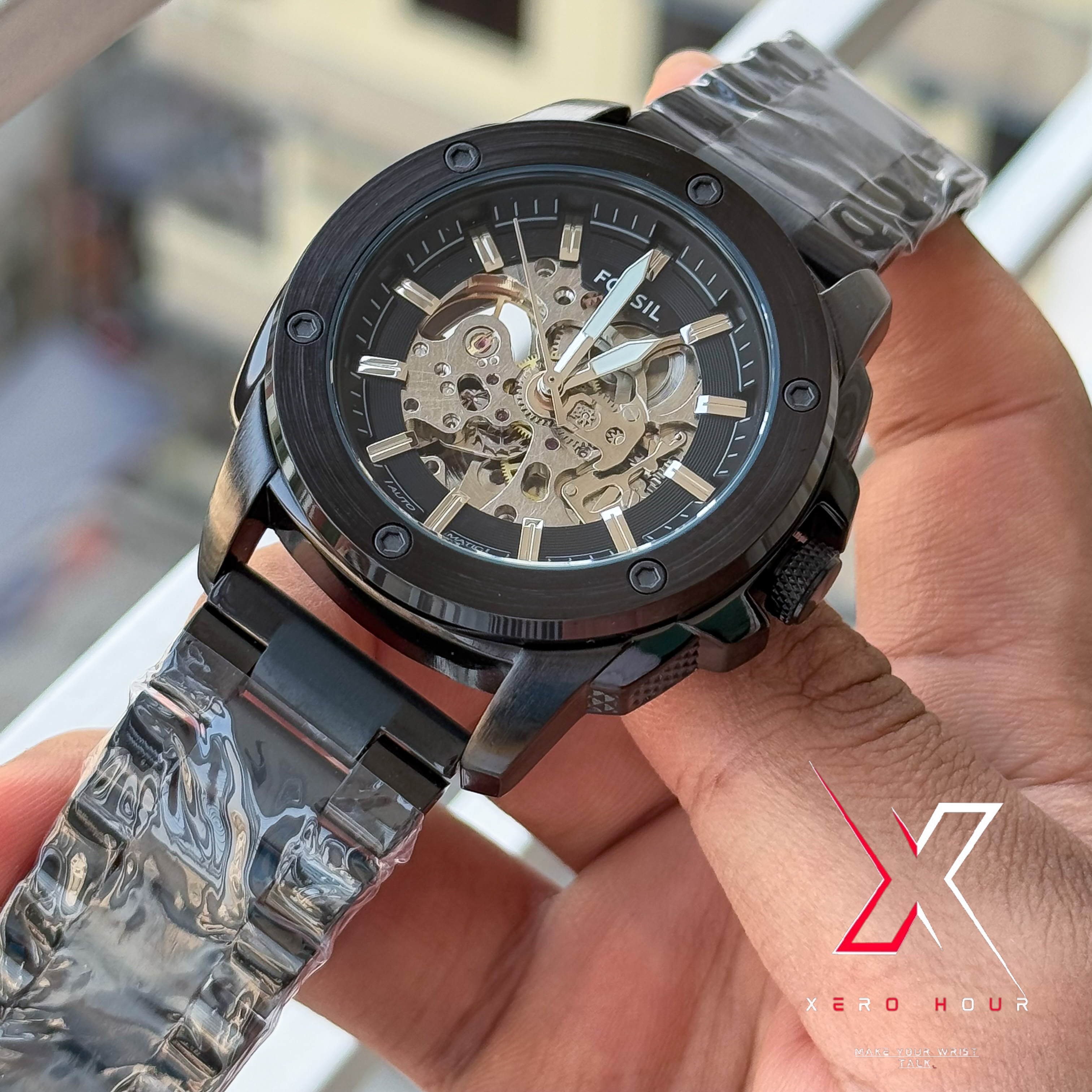 Fossil Big Bang ( Black ) | Automatic | Full SS body Skeleton Dial | AA Grade_img_4