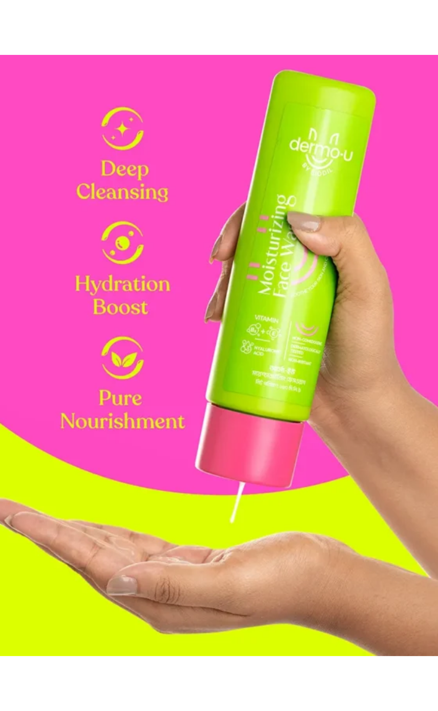 Dermo-U Moisturizing Face Wash 180ml - Image 2