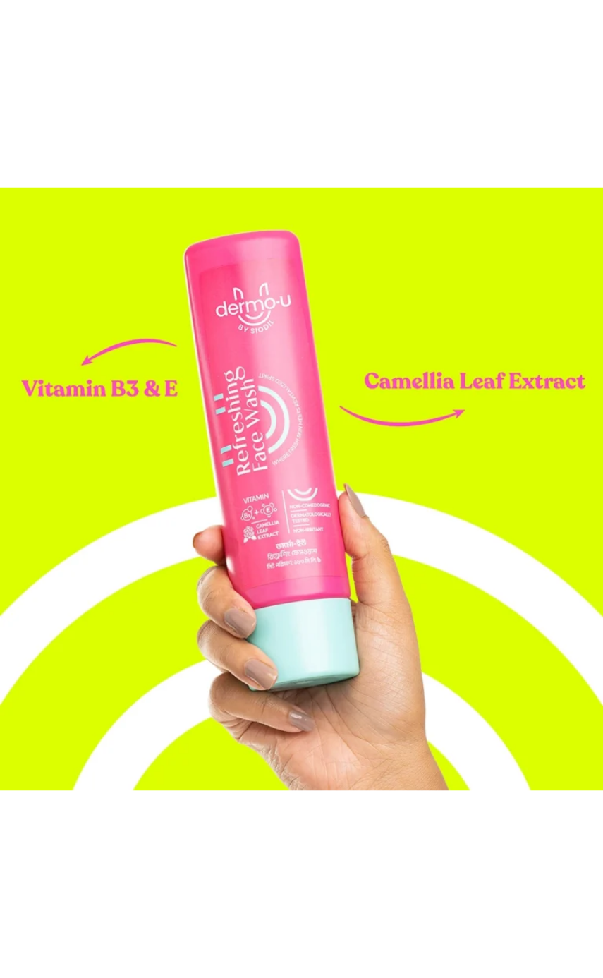 Dermo-U Refreshing Face Wash 180ml - Image 3