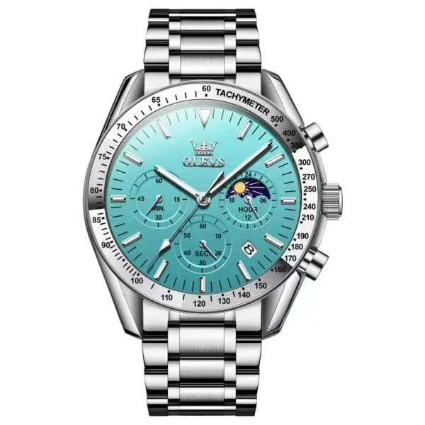 Butter Fly Lock OLEVS Watch for mens (stell chain paste dial )_img_0
