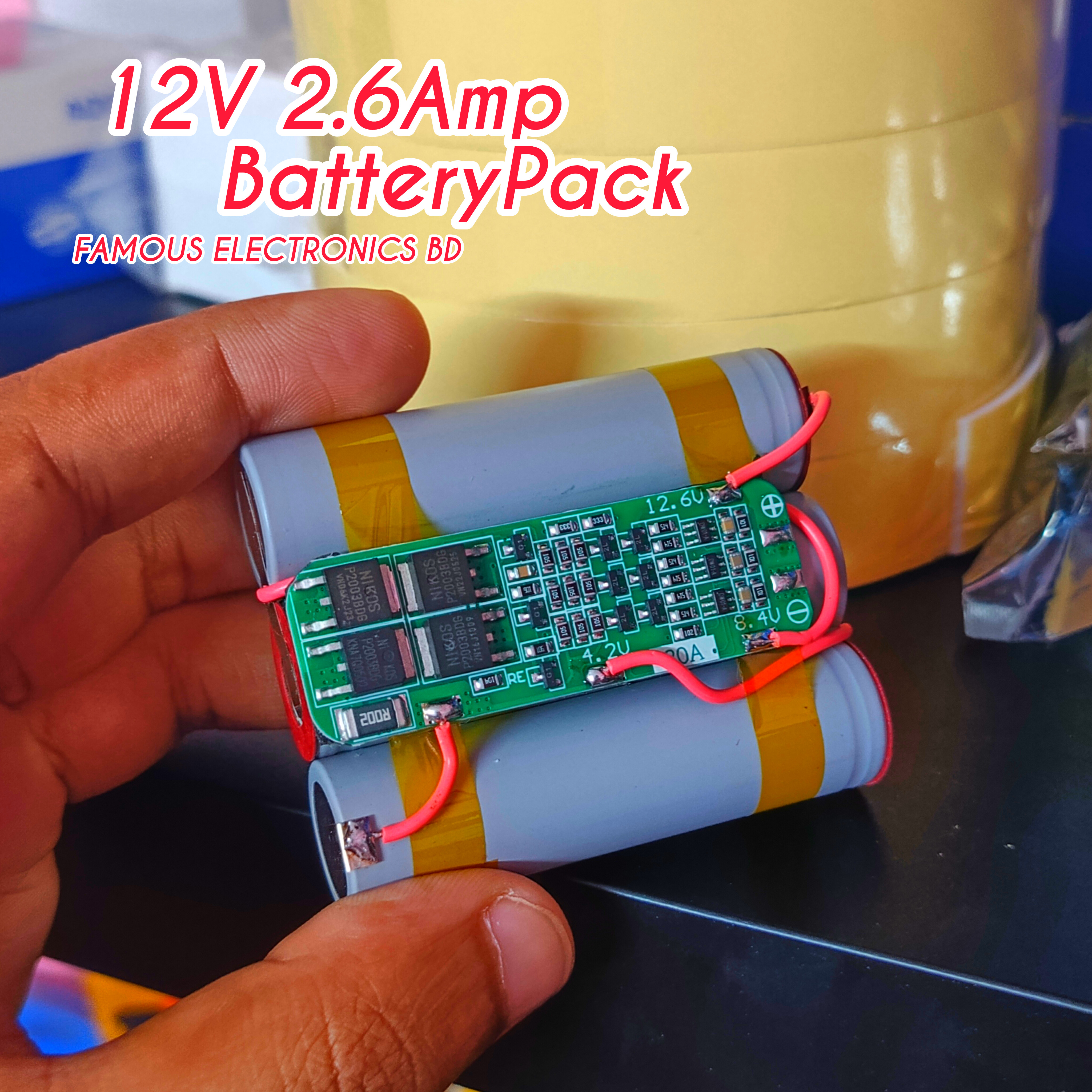 12V 2.6Amp Band New ব্যাটারি প্যাক_img_5