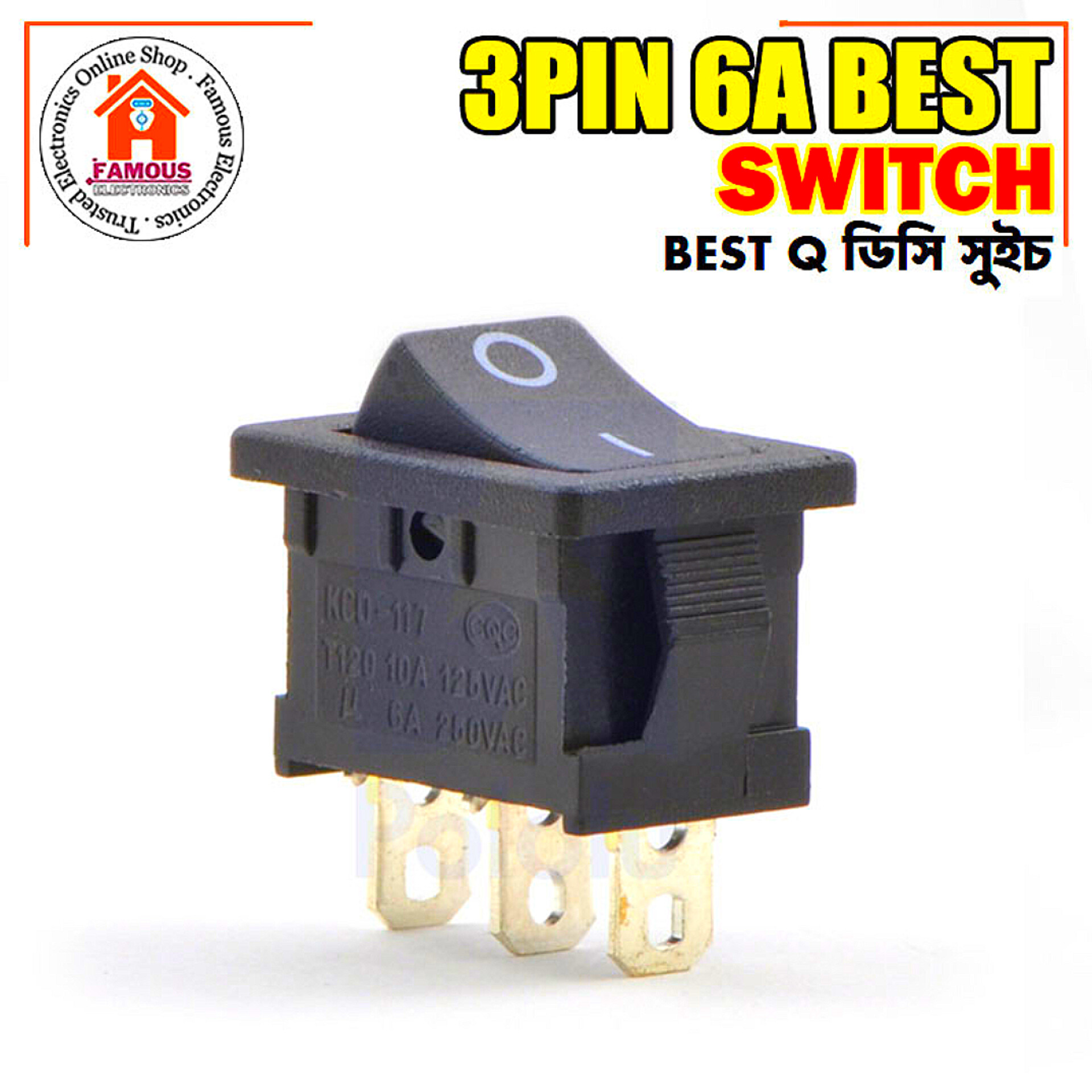 1PCS Mini DC On Off Switch/Rocker Black_img_2