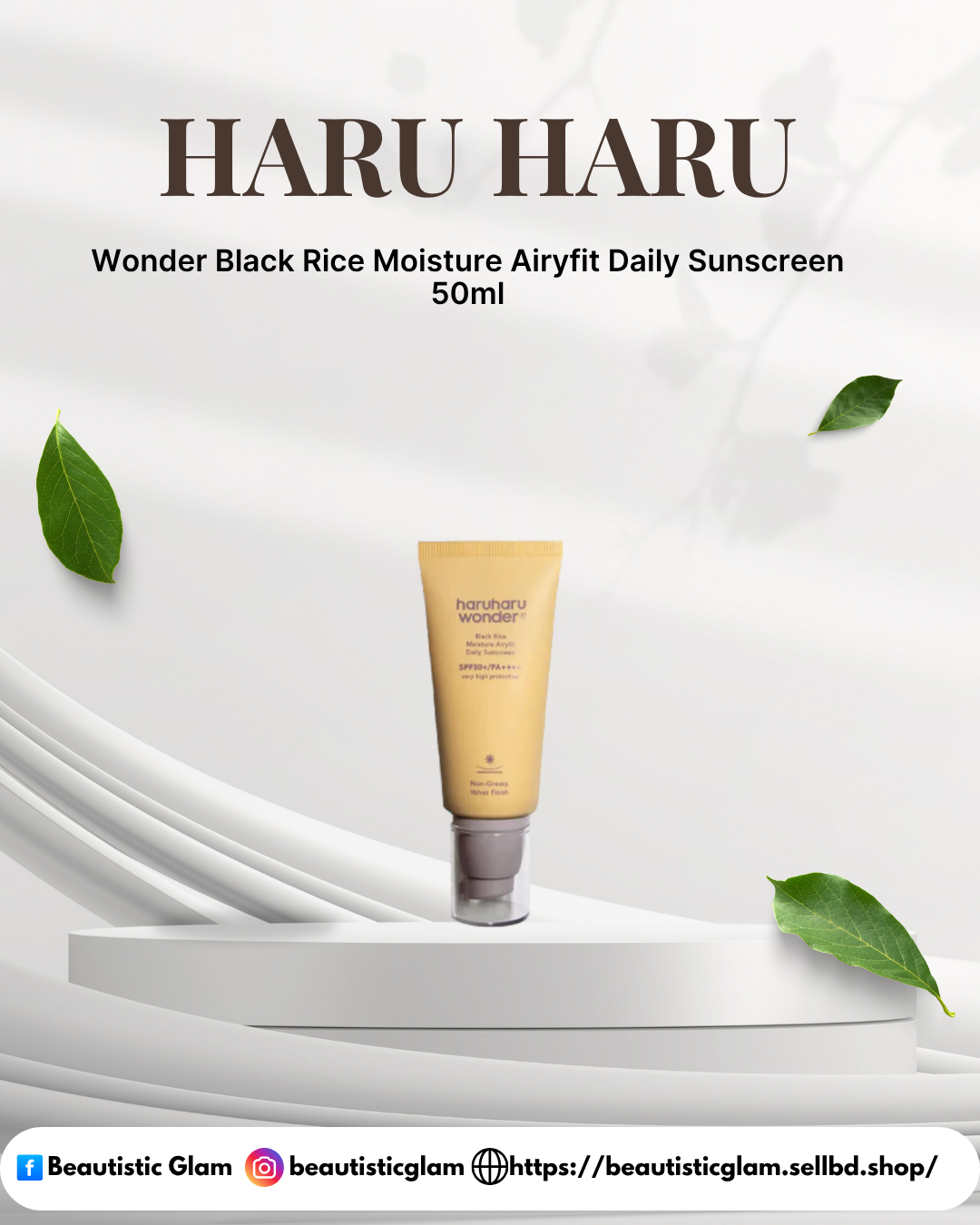 HARUHARU Wonder Black Rice Moisture Airyfit Daily Sunscreen 50ml