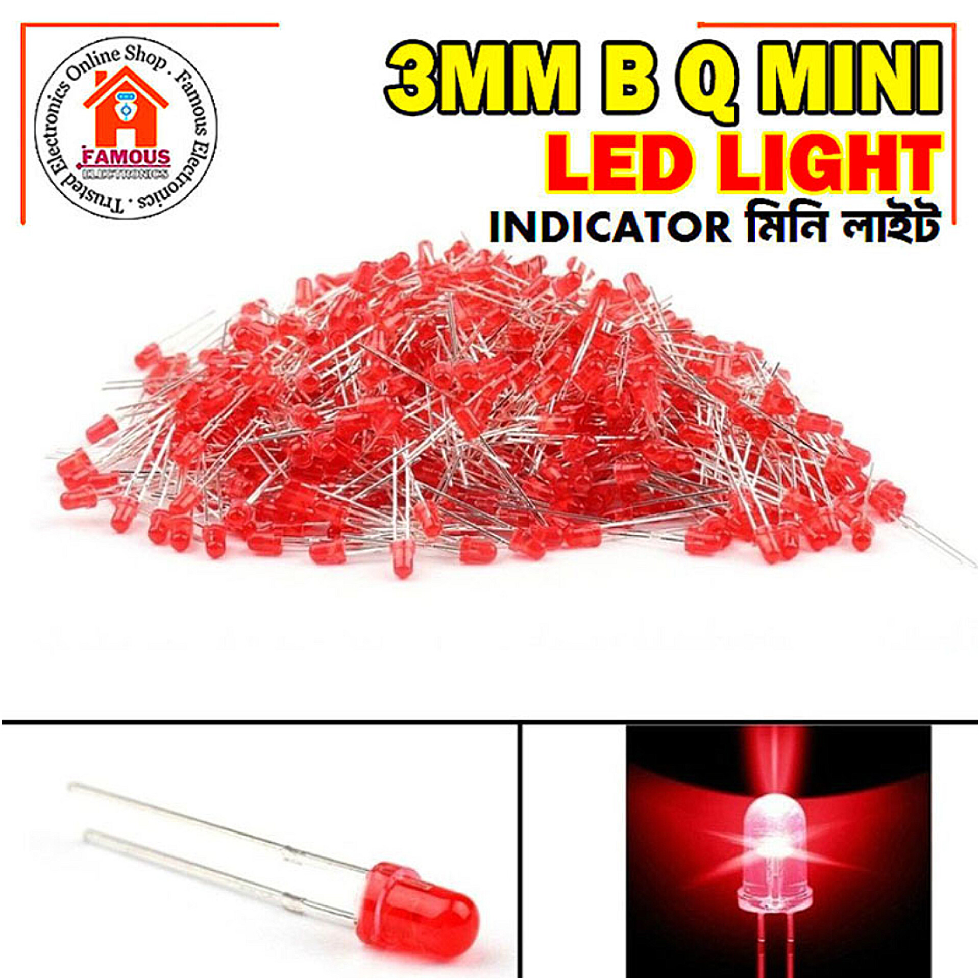 12PCS 3mm Mini Indicator LED Light