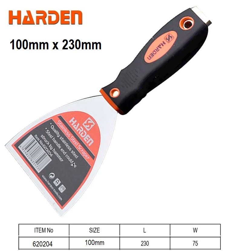 HARDEN Scraper Fiberglass Handle (50mm | 75mm | 100mm) Stainless Steel Scrapper; 620202 | 620204 | 620205_img_5