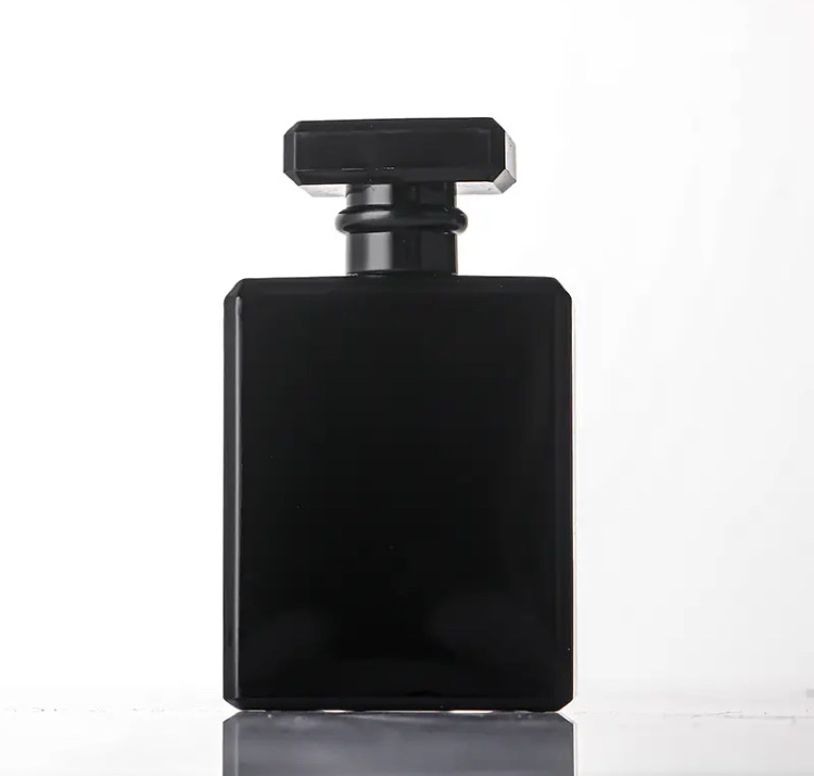 Empty Perfume Atomizer Refillable Matte Black Square Glass Spray 30ml Bottle  1 pcs_img_1