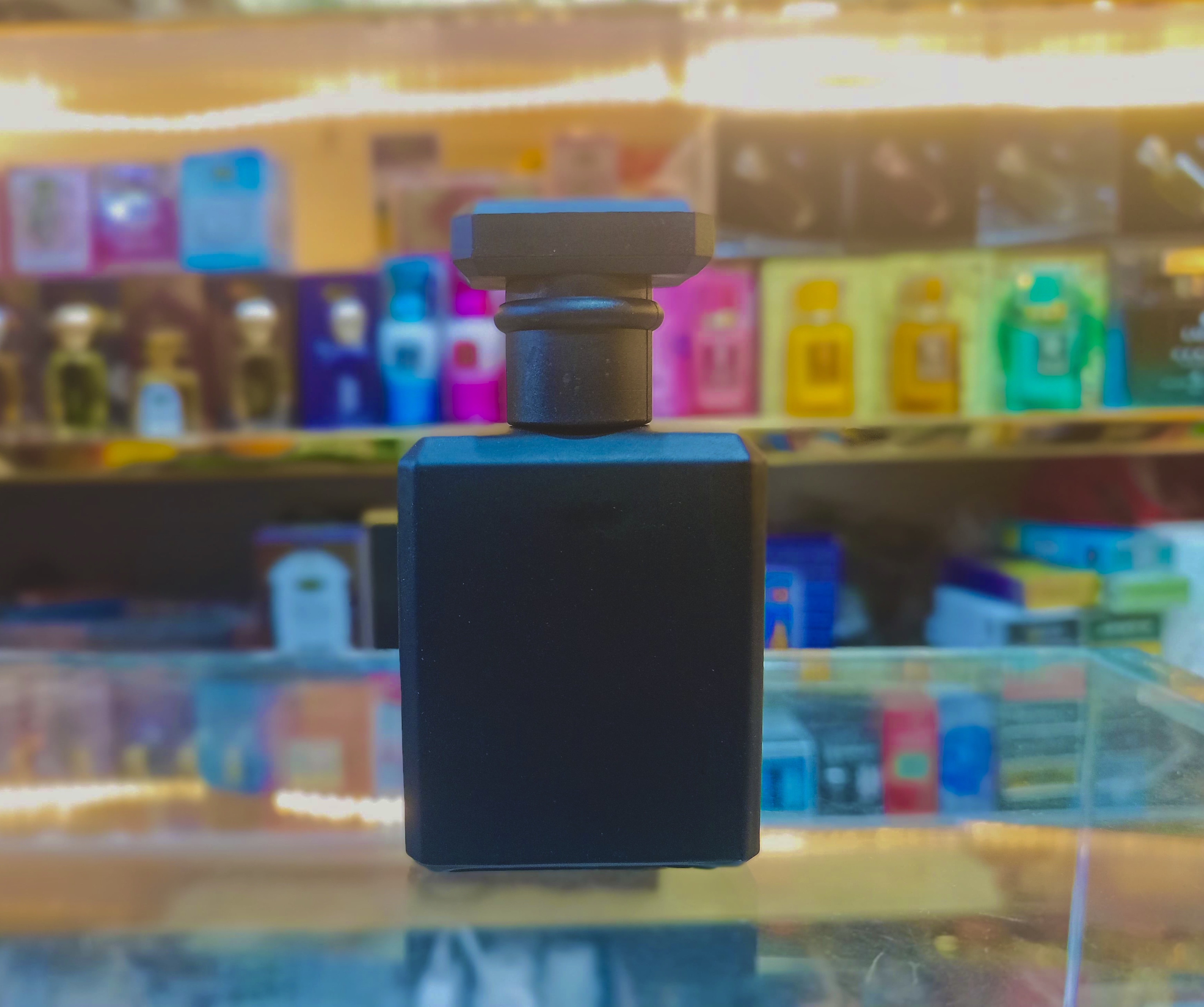 Empty Perfume Atomizer Refillable Matte Black Square Glass Spray 30ml Bottle  1 pcs_img_0