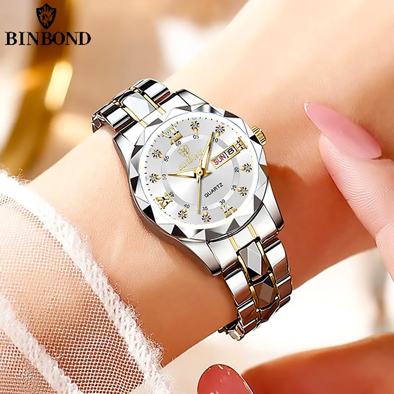 BINBOND Top Brand Luxury Fashion Business Womens Watches 30M Week Date Clock Sport Quartz Womens Wristwatch_img_0