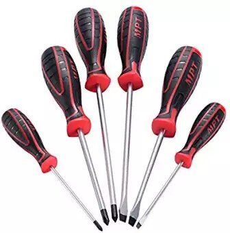 MPT 6pcs Screwdriver Set, Non-Slip Magnetic, CR-V, Phillips & Slotted tool sets; MHA01003_img_1