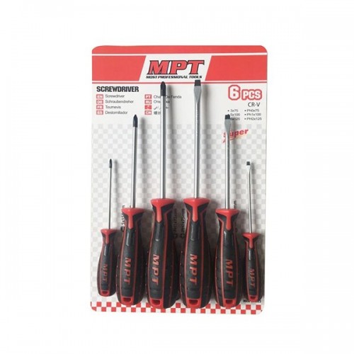 MPT 6pcs Screwdriver Set, Non-Slip Magnetic, CR-V, Phillips & Slotted tool sets; MHA01003_img_2