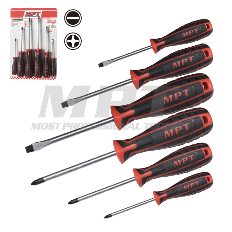 MPT 6pcs Screwdriver Set, Non-Slip Magnetic, CR-V, Phillips & Slotted tool sets; MHA01003_img_3