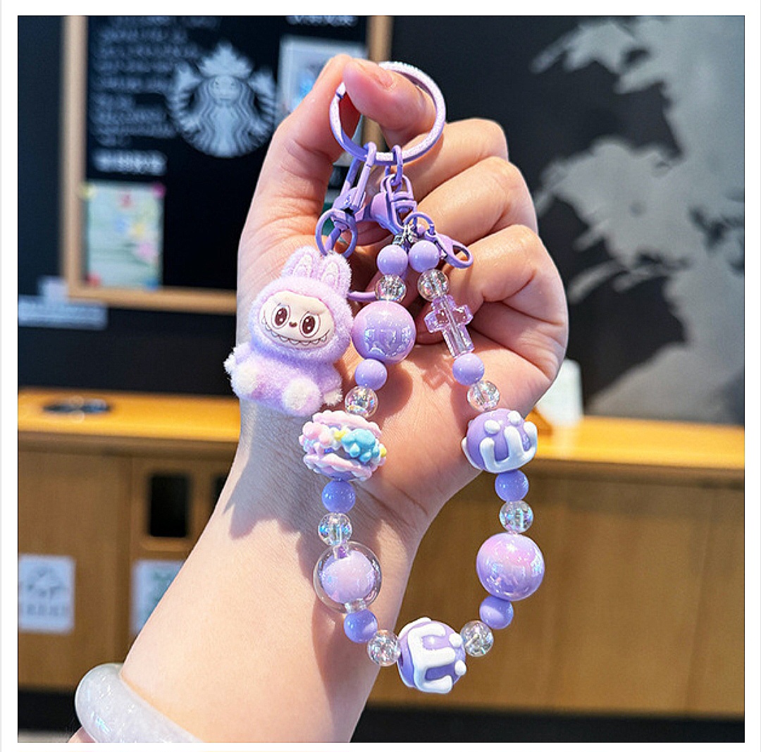 Labobo Doll Beaded Mobile Phone,School Bag Chain/ Keychain_img_0