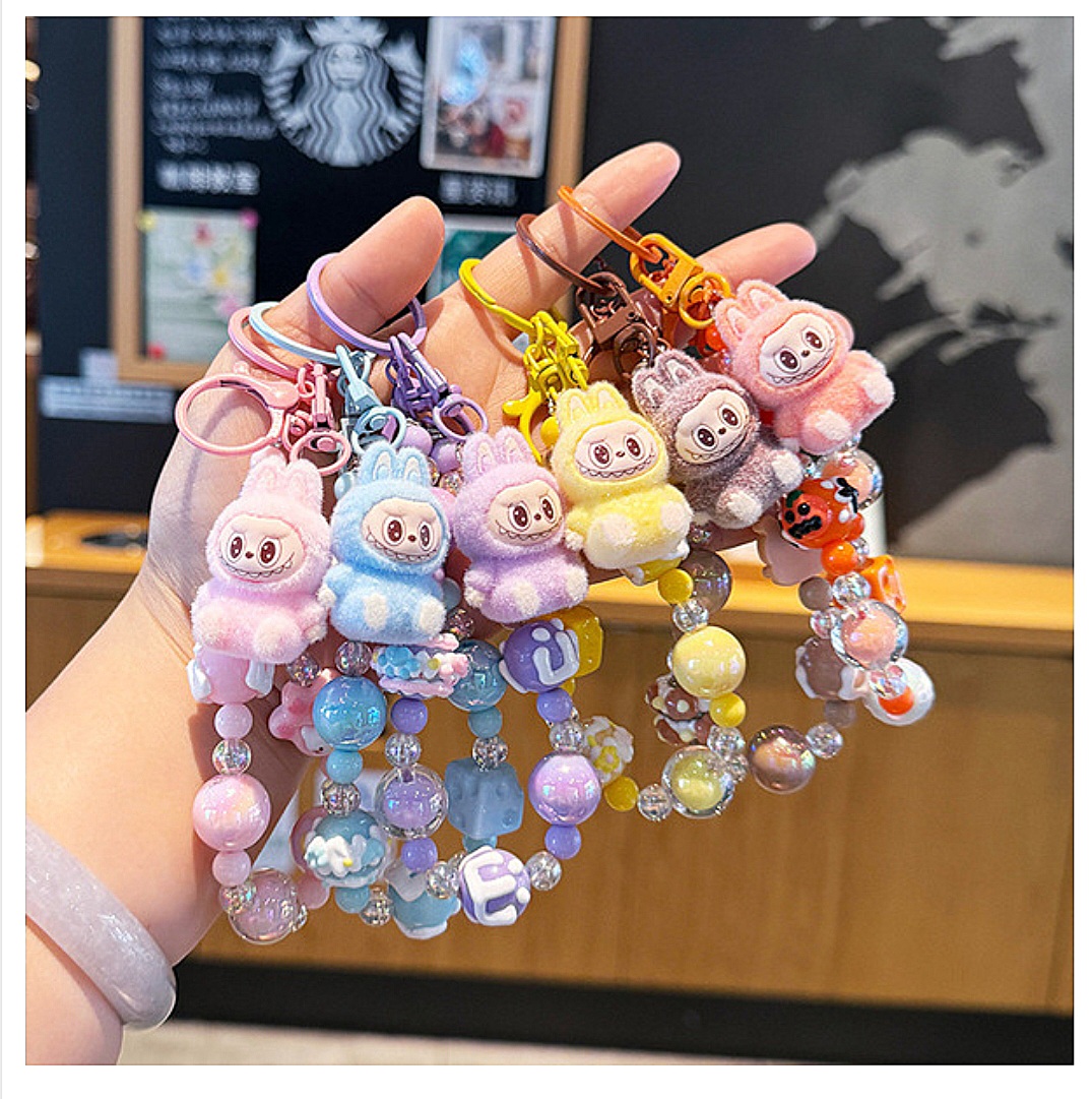 Labobo Doll Beaded Mobile Phone,School Bag Chain/ Keychain_img_2