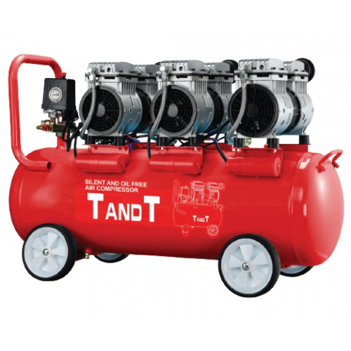 TANDT TT1002S 100L Air Compressor oil free & Silent, 3.5HP, 8bar; Model: TT1002S