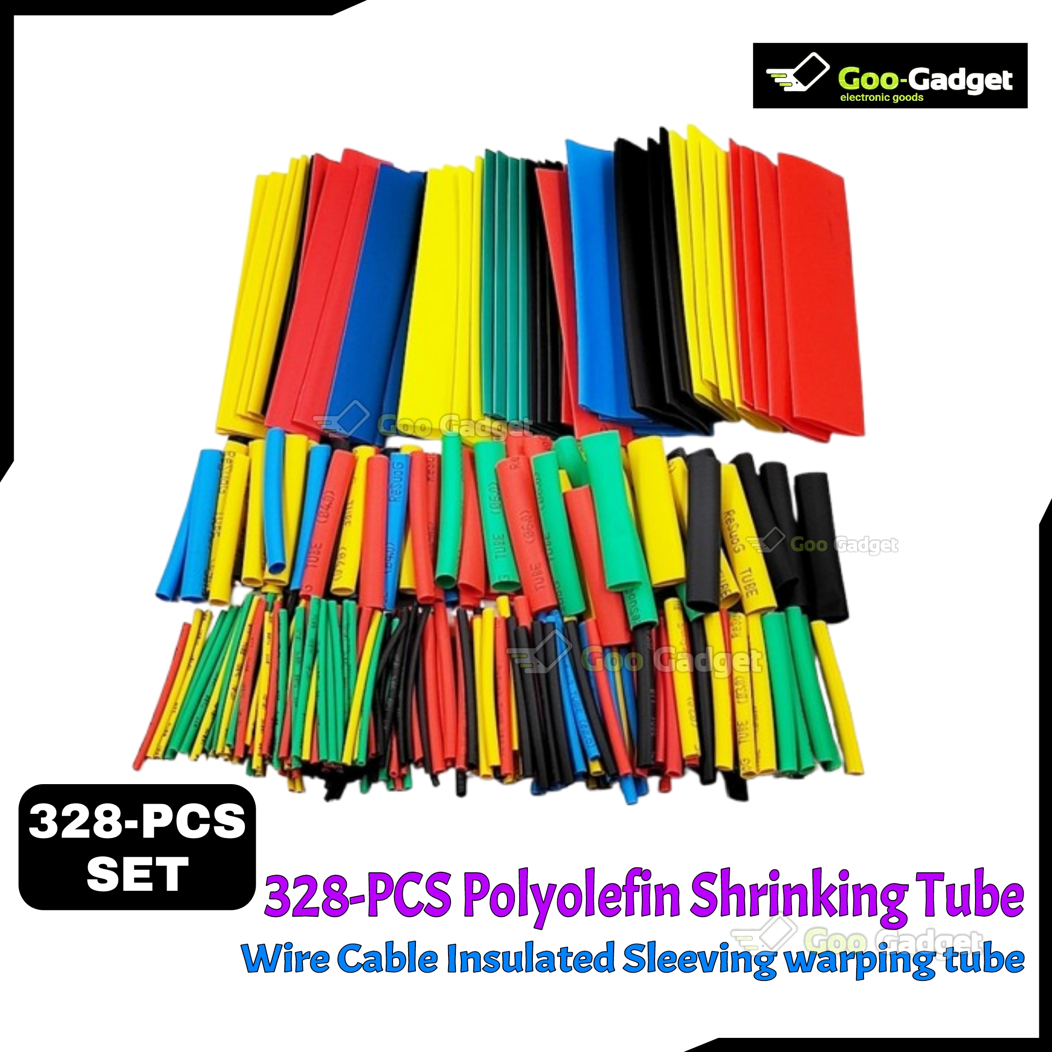 328Pcs Assorted Heat Shrink Tubing Set | Polyolefin Insulated Wire Cable Wrap Sleeving Kit