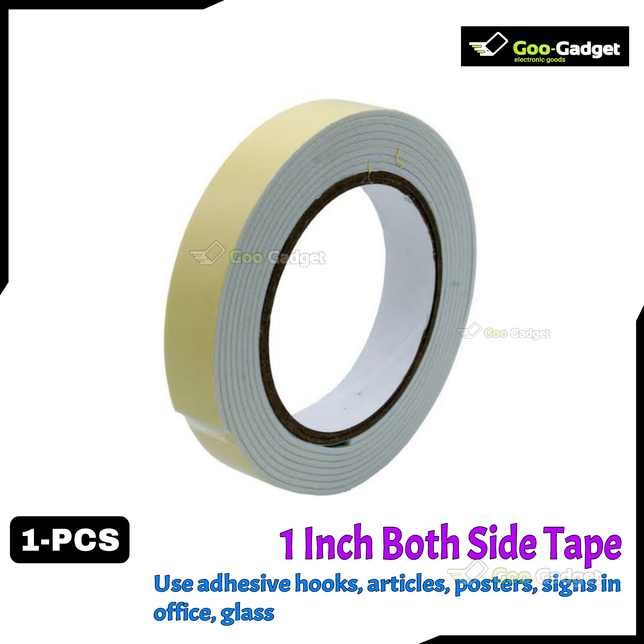1 Inch Double-Sided Heavy-Duty Foam Tape, Both-Side Adhesive