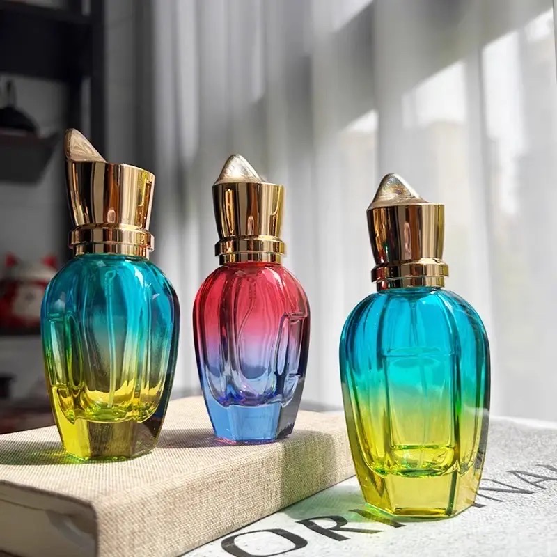 Empty 50ml Perfume Atomizer Refillable Spray Bottle xerjoff Shape colorful Glass 1 pcs Random color_img_0