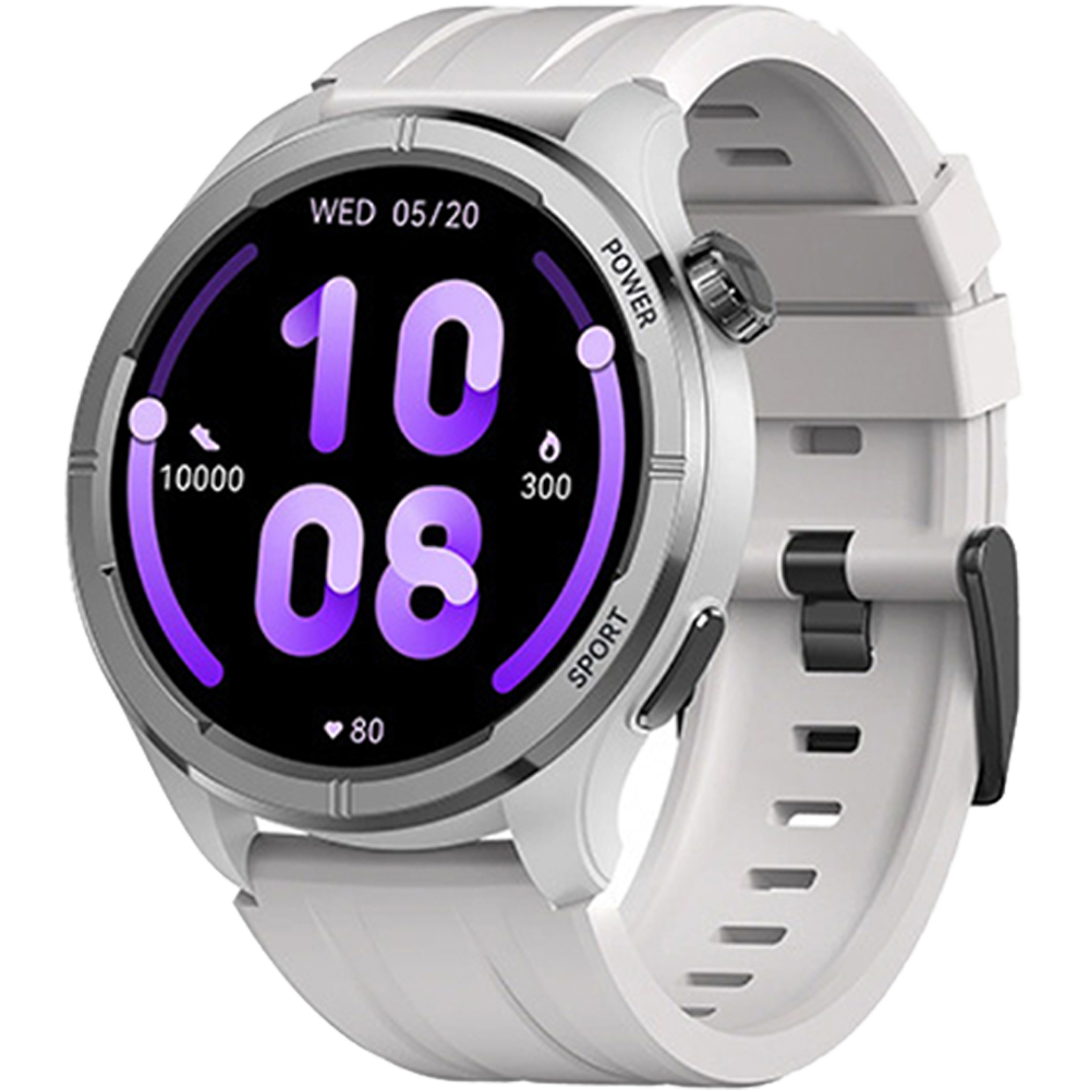 Haylou Solar Neo 1.53" Bluetooth Calling Smart Watch (Silicone+Woven) Strap- Silver_img_0