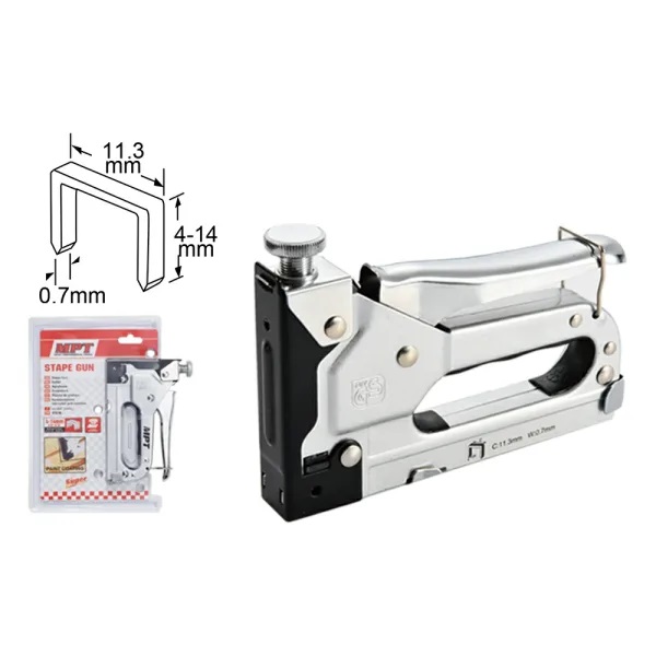 MPT Staple Gun, Heavy Duty, 4-14mm, Aluminum; MHI03002