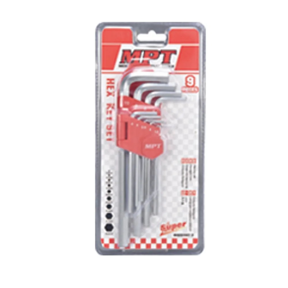 MPT 9pcs Hex Key Set ( Short Arm | Long Arm ), CRV, Chrome plated surface, (1.5-2-2.5-3-4-5-6-8-10 mm); MHA02001-1_img_6