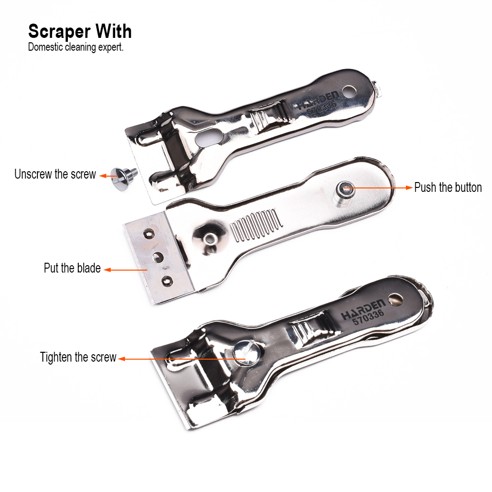 HARDEN Scraper With 5 PCS Blade, 40mm length blade 570336_img_3