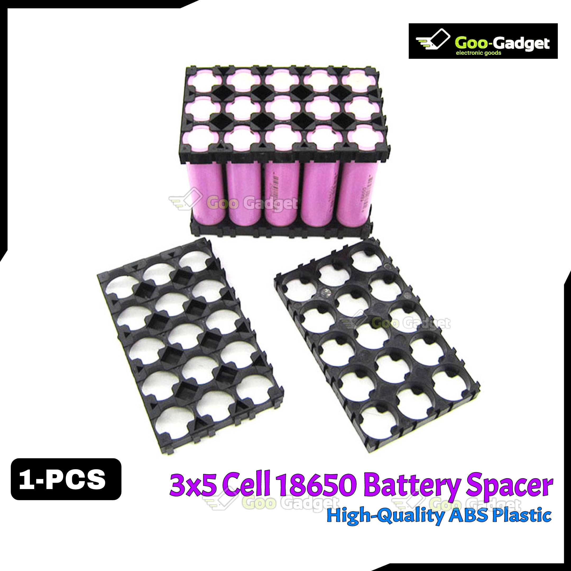3x5 Cell 18650 Battery Spacer Holder Bracket Radiating Shell Plastic_img_1