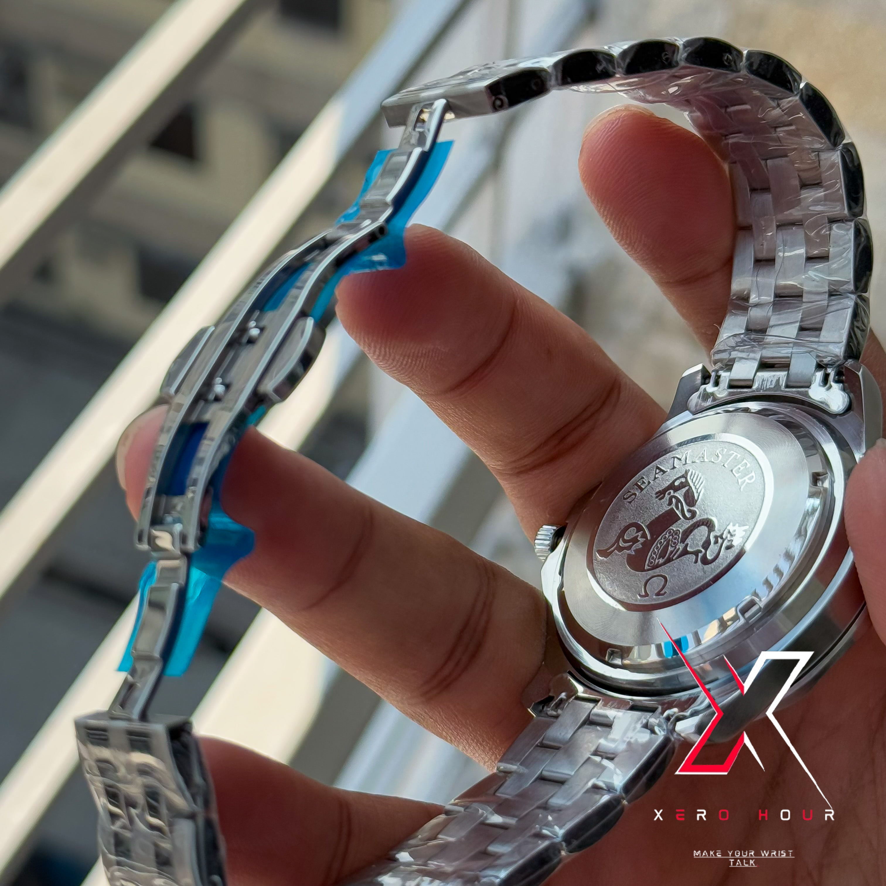 Omega Seamaster | Date just | Blue bezel white dial | AA Grade_img_1