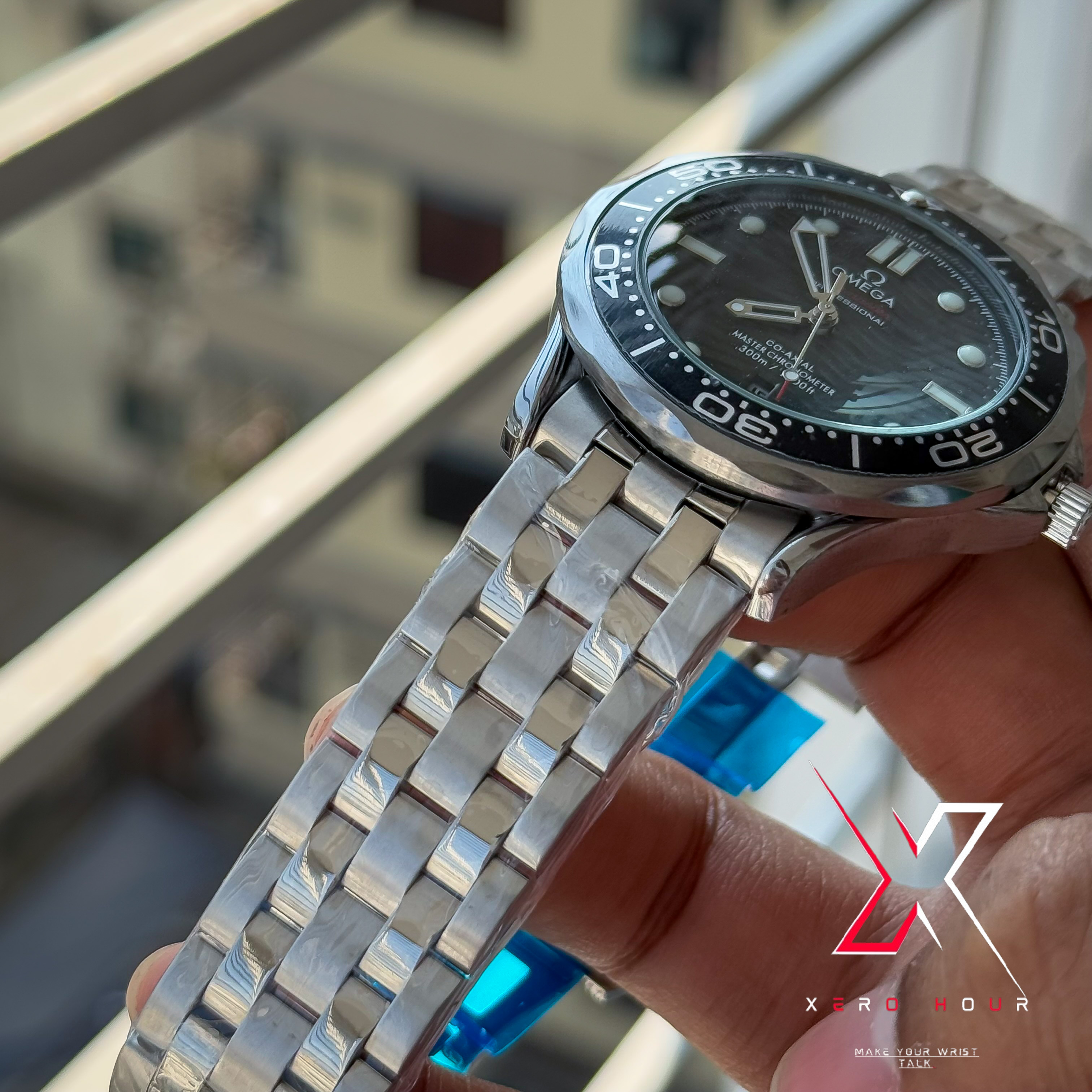 Omega Seamaster | Date just | Black bezel Black dial | AA Grade_img_5